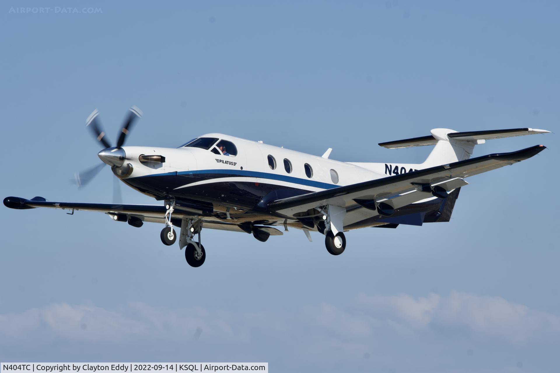 N404TC, 2017 Pilatus PC-12/47E C/N 1743, San Carlos Airport in California 2022.