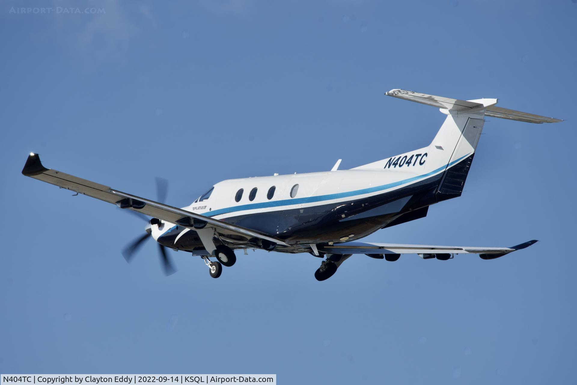N404TC, 2017 Pilatus PC-12/47E C/N 1743, San Carlos Airport in California 2022.