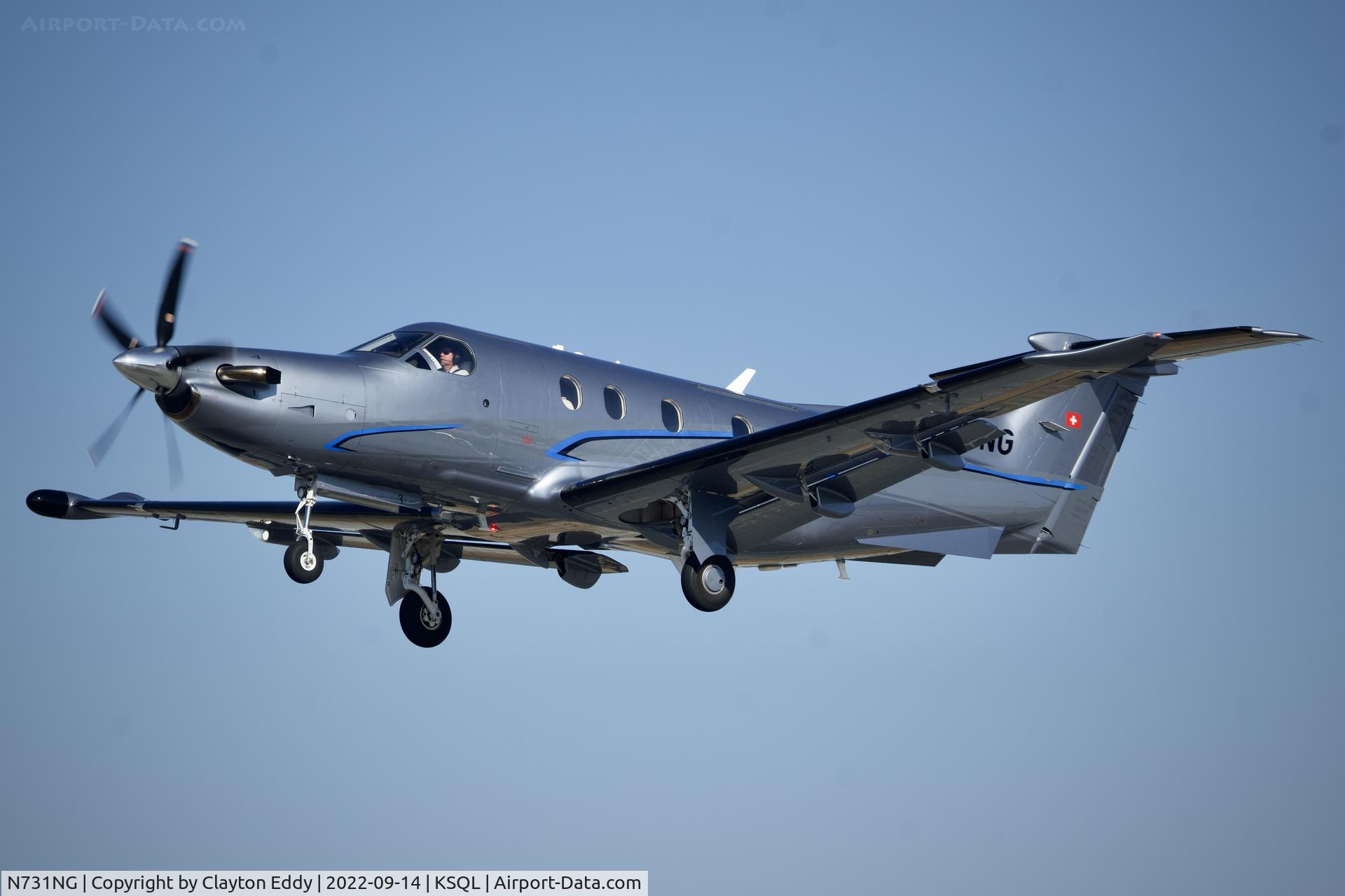 N731NG, 2017 Pilatus PC-12/47E C/N 1731, San Carlos Airport in California 2022.