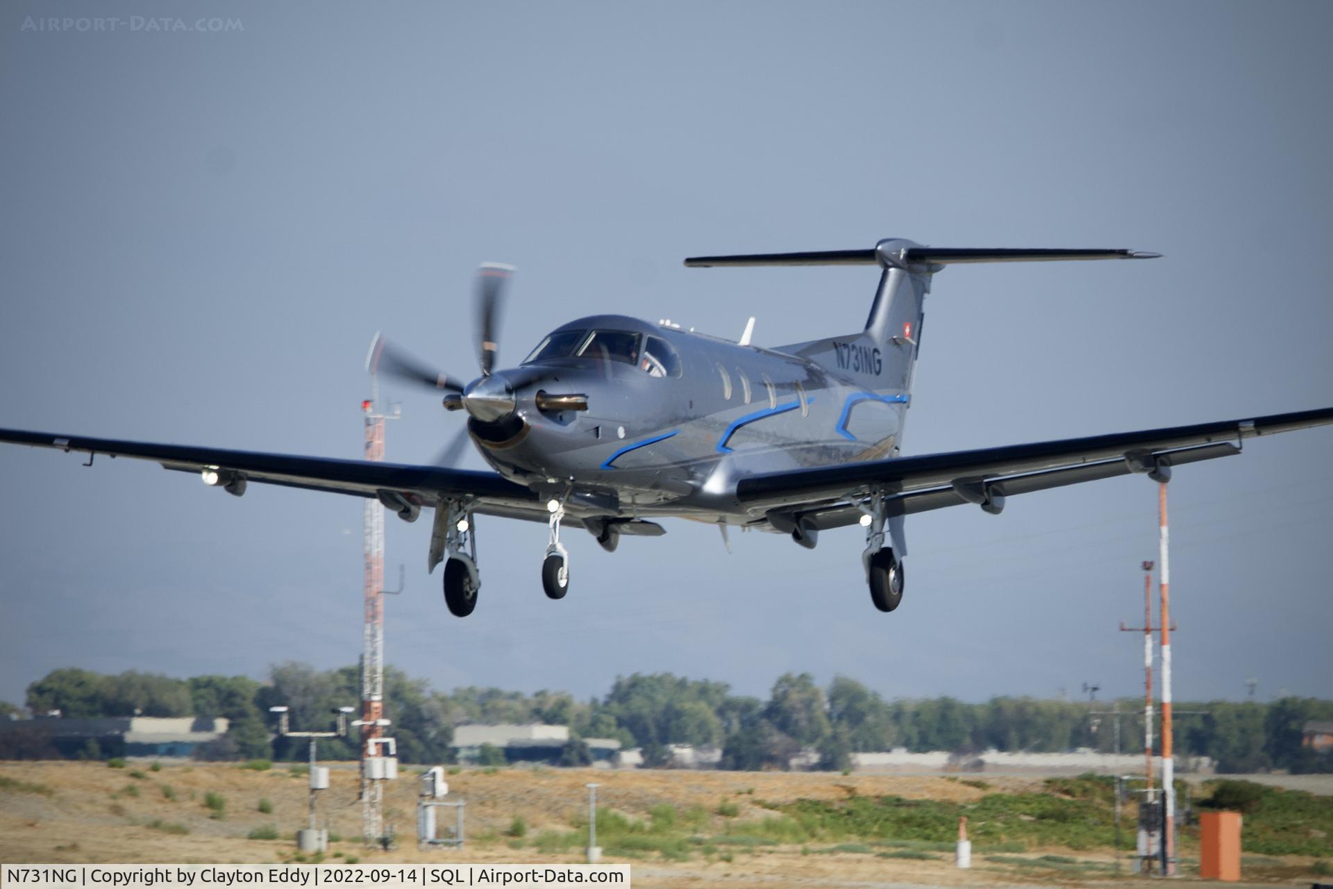 N731NG, 2017 Pilatus PC-12/47E C/N 1731, San Carlos Airport in California 2022.