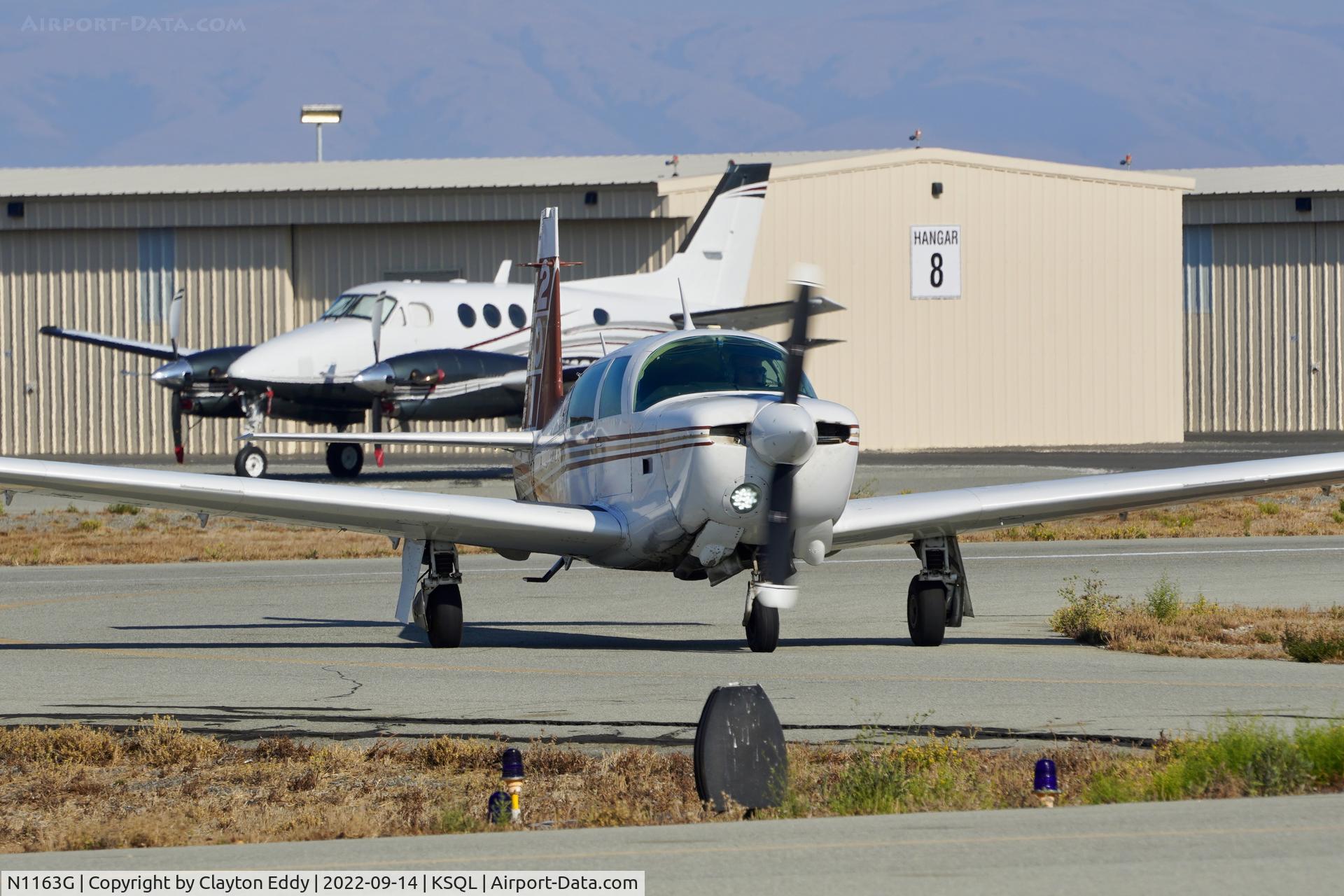 N1163G, 1982 Mooney M20J 201 C/N 24-1292, San Carlos Airport in California 2022.