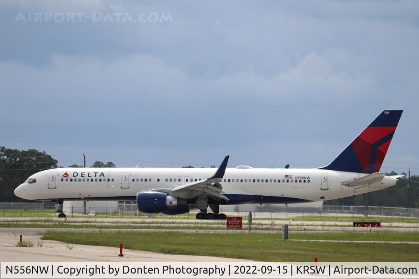 N556NW, 2002 Boeing 757-251 C/N 33392, Delta Flight 479 arrives on Runway 6 at Southwest Florida International Airport following flight from Hartsfield-Jackson Atlanta International Airport