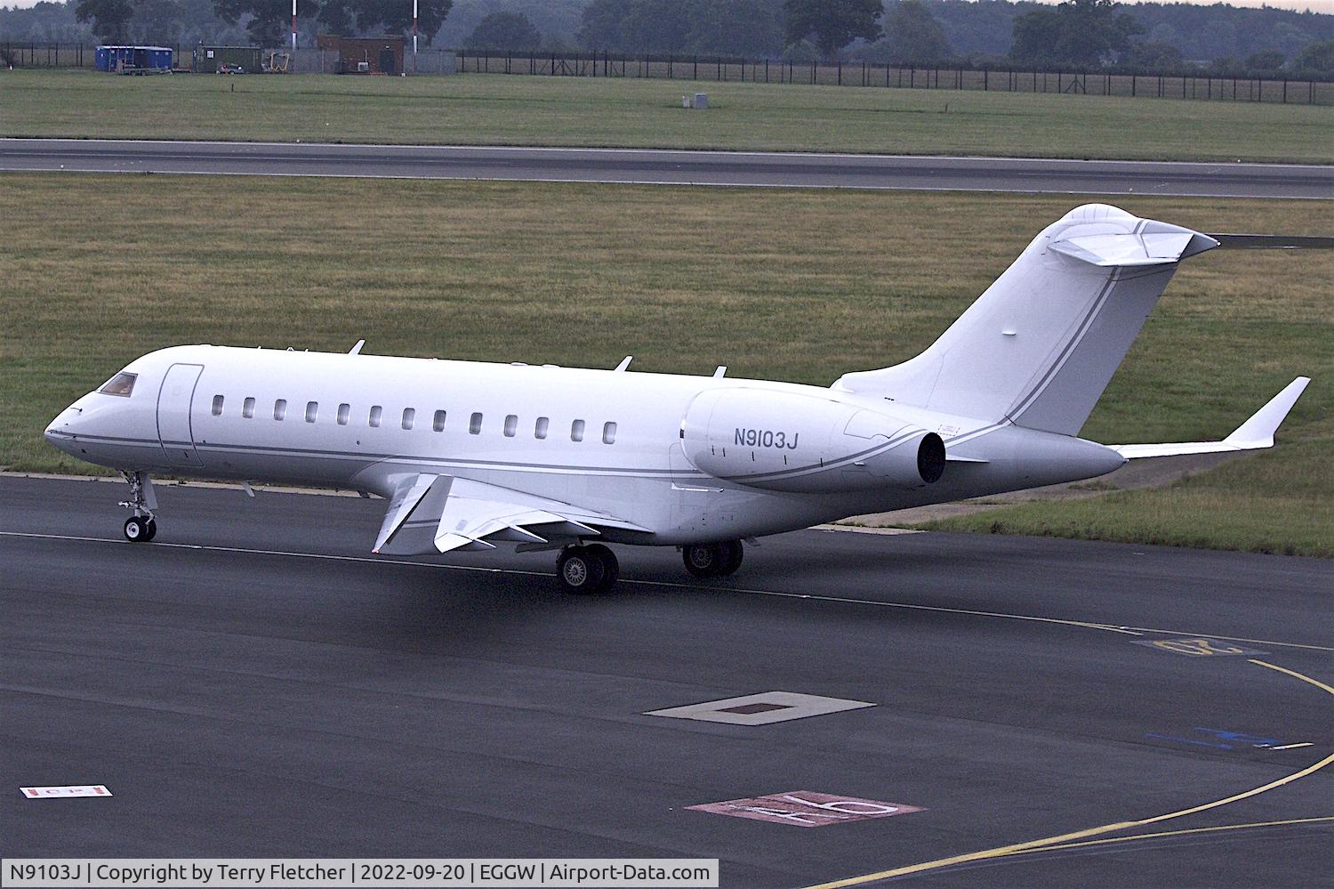 N9103J, 2001 Bombardier BD-700-1A10 Global Express C/N 9103, At Luton