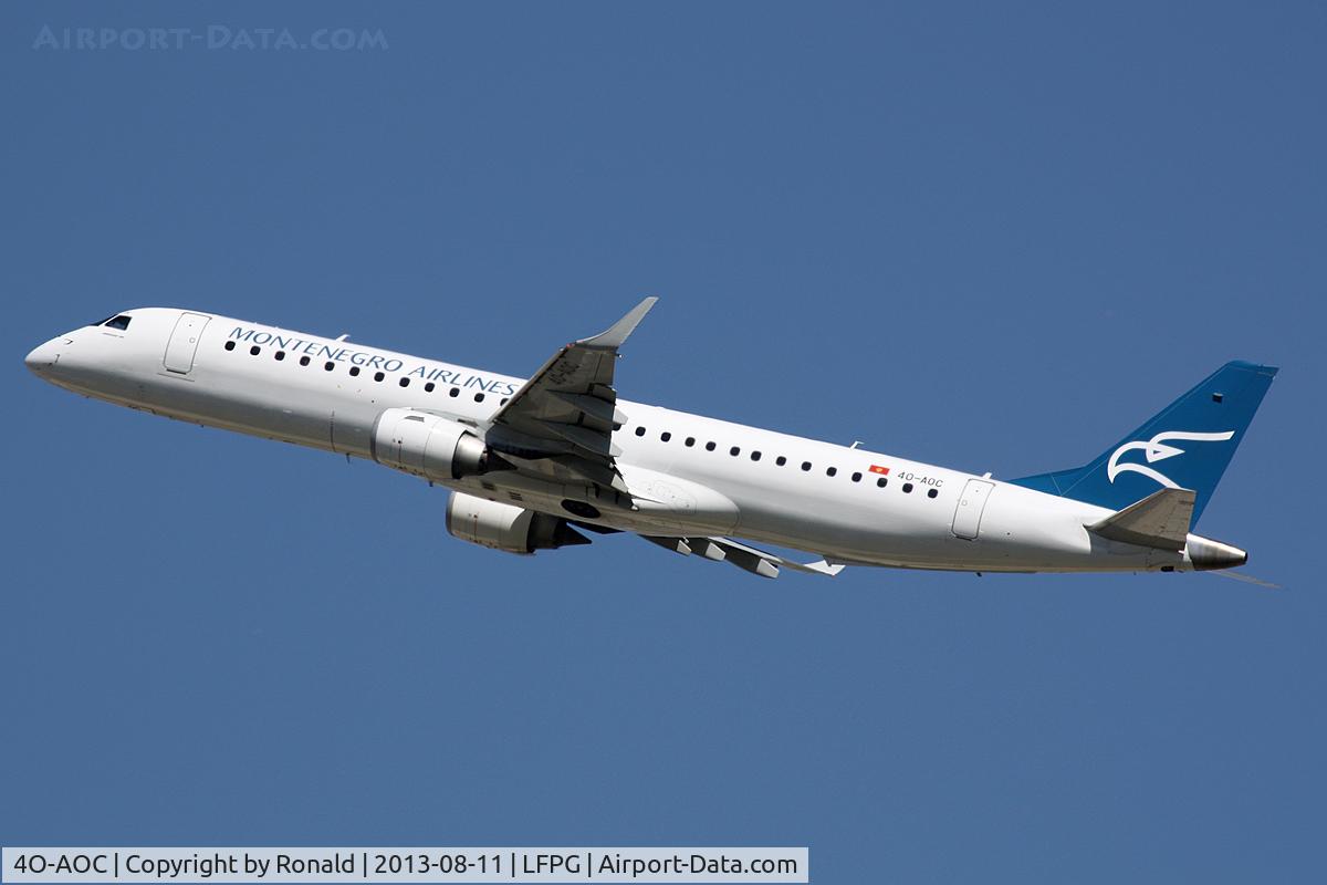 4O-AOC, 2010 Embraer 195LR (ERJ-190-200LR) C/N 19000358, at cdg