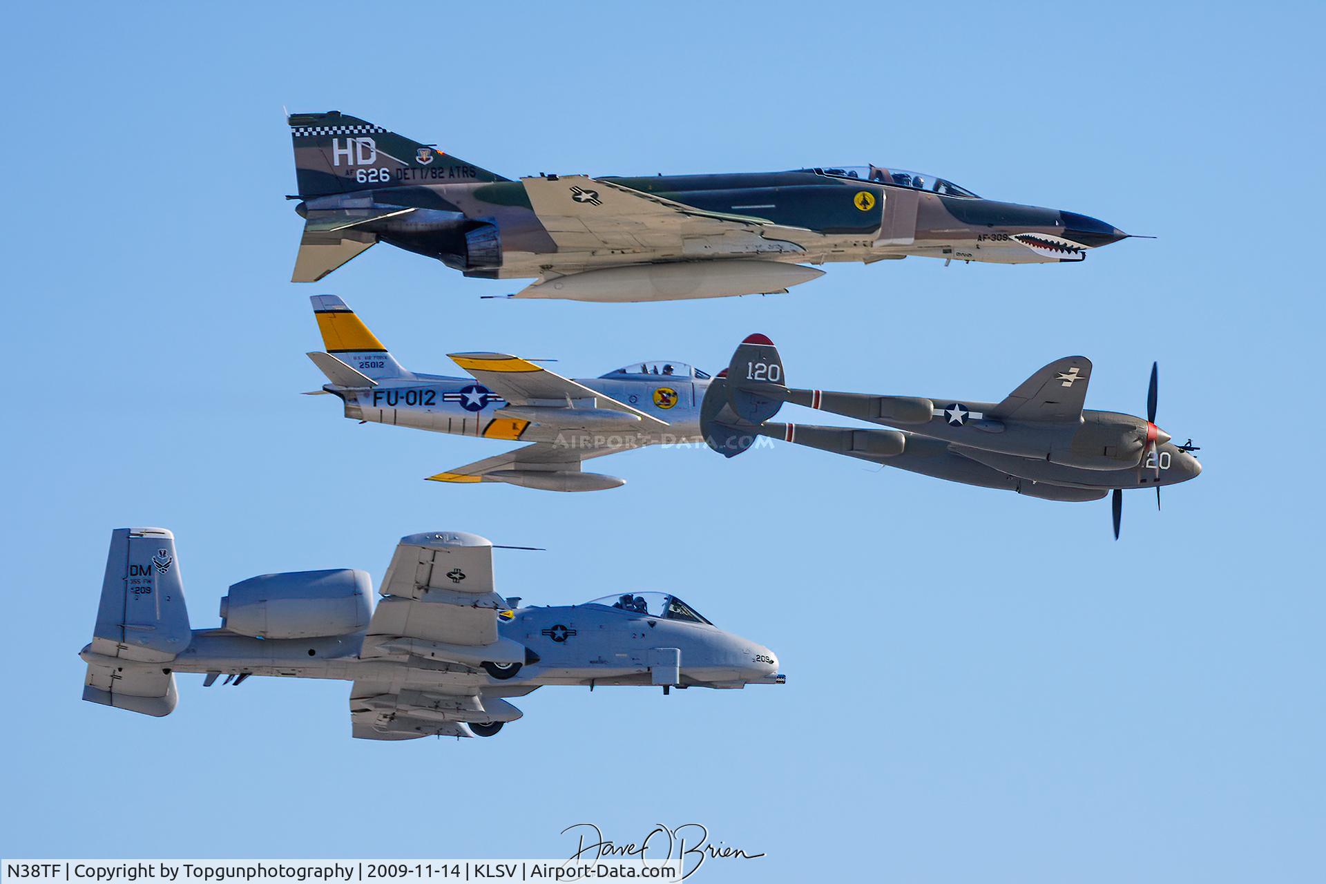 N38TF, 1944 Lockheed P-38M C/N 44-53095, 4 Ship Heritage Flight