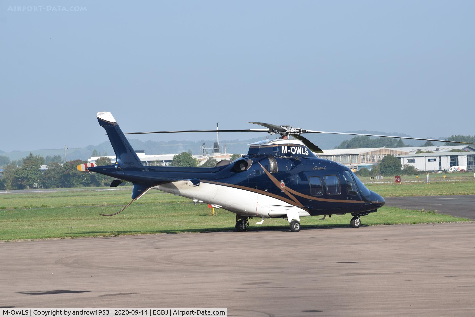 M-OWLS, 2010 Agusta A-109S Grand C/N 22160, M-OWLS at Gloucestershire Airport.