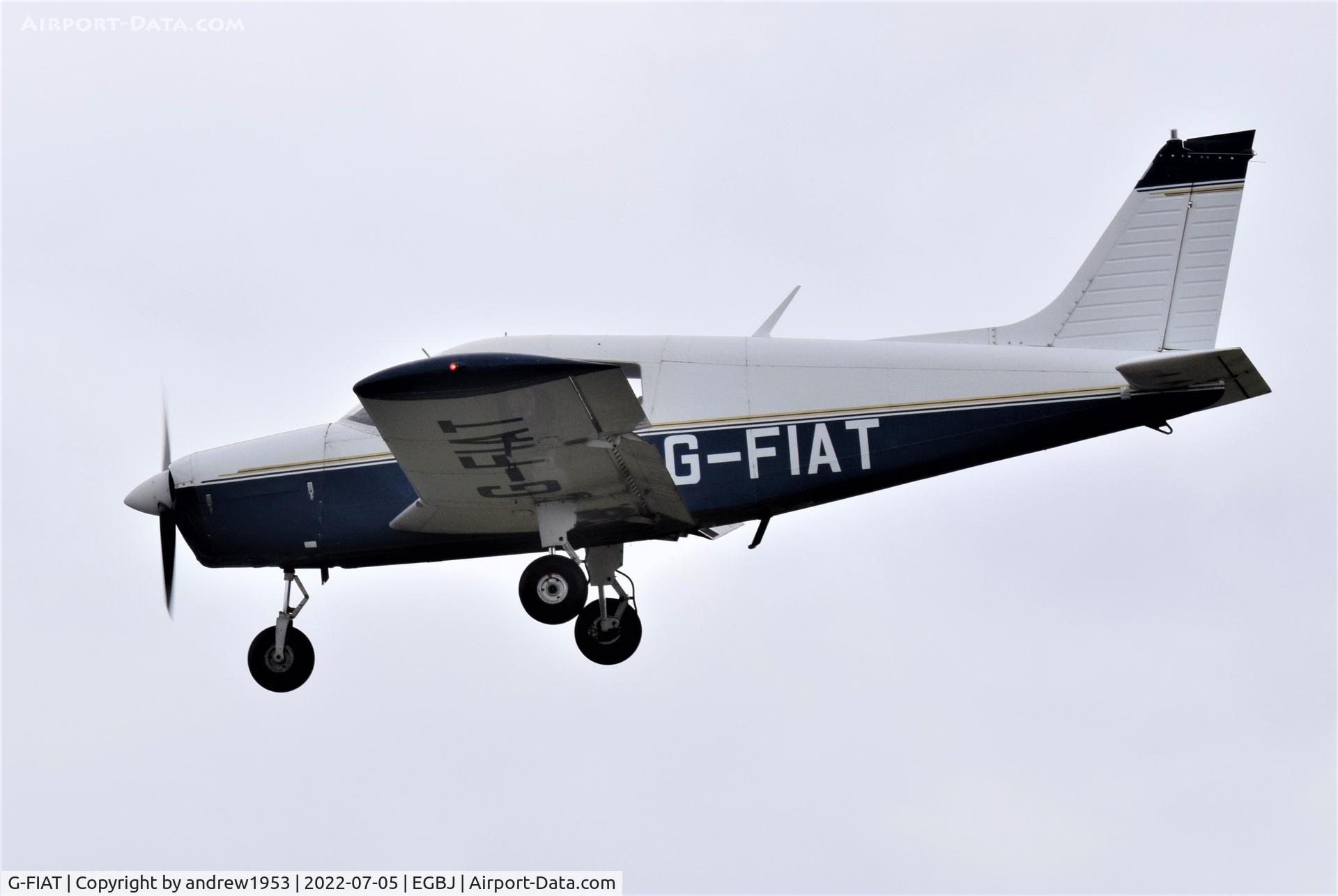 G-FIAT, 1973 Piper PA-28-140 Cherokee Cruiser C/N 28-7425162, G-FIAT at Gloucestershire Airport.