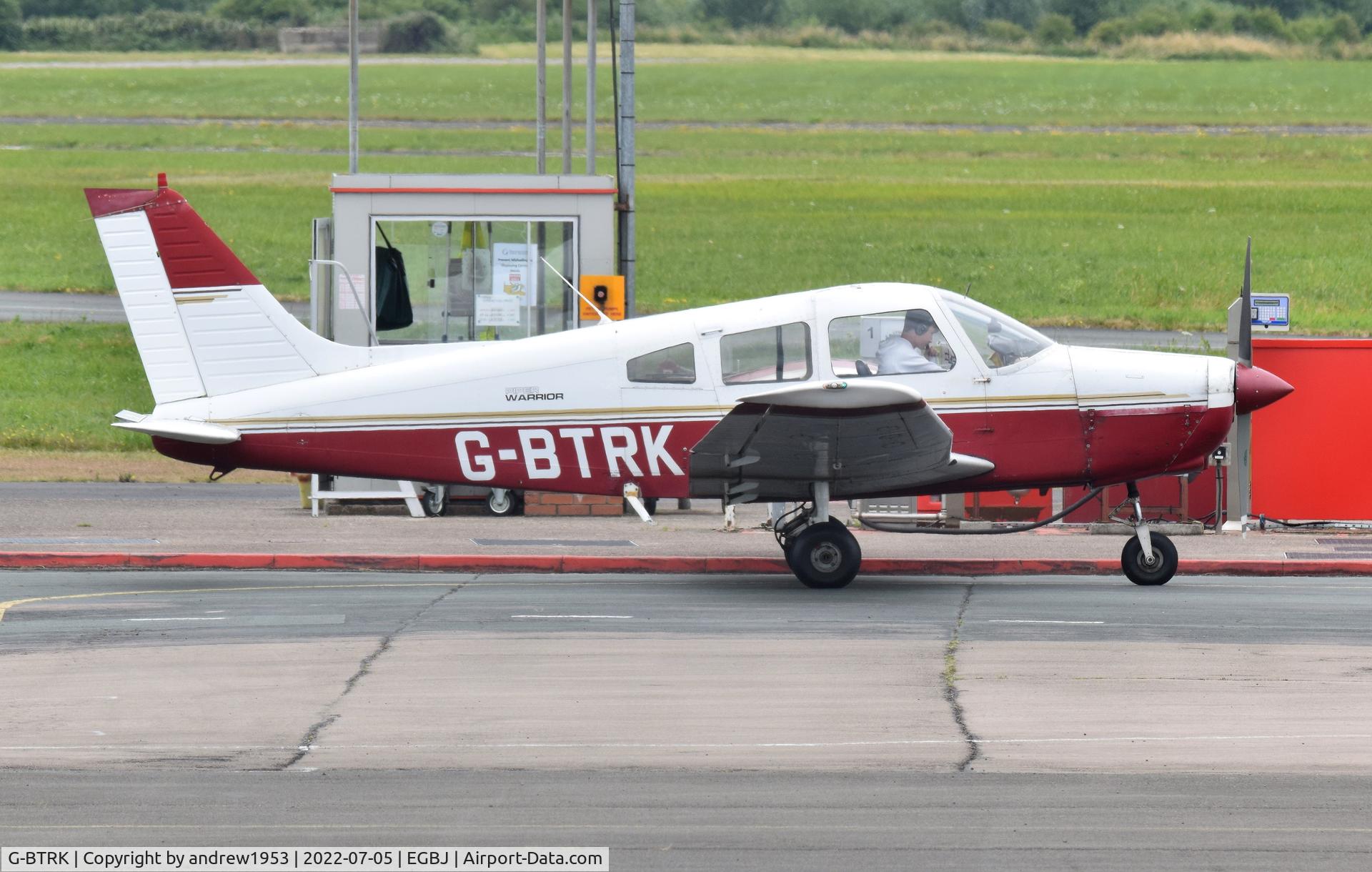 G-BTRK, 1982 Piper PA-28-161 Cherokee Warrior III C/N 28-8216206, G-BTRK at Gloucestershire Airport.