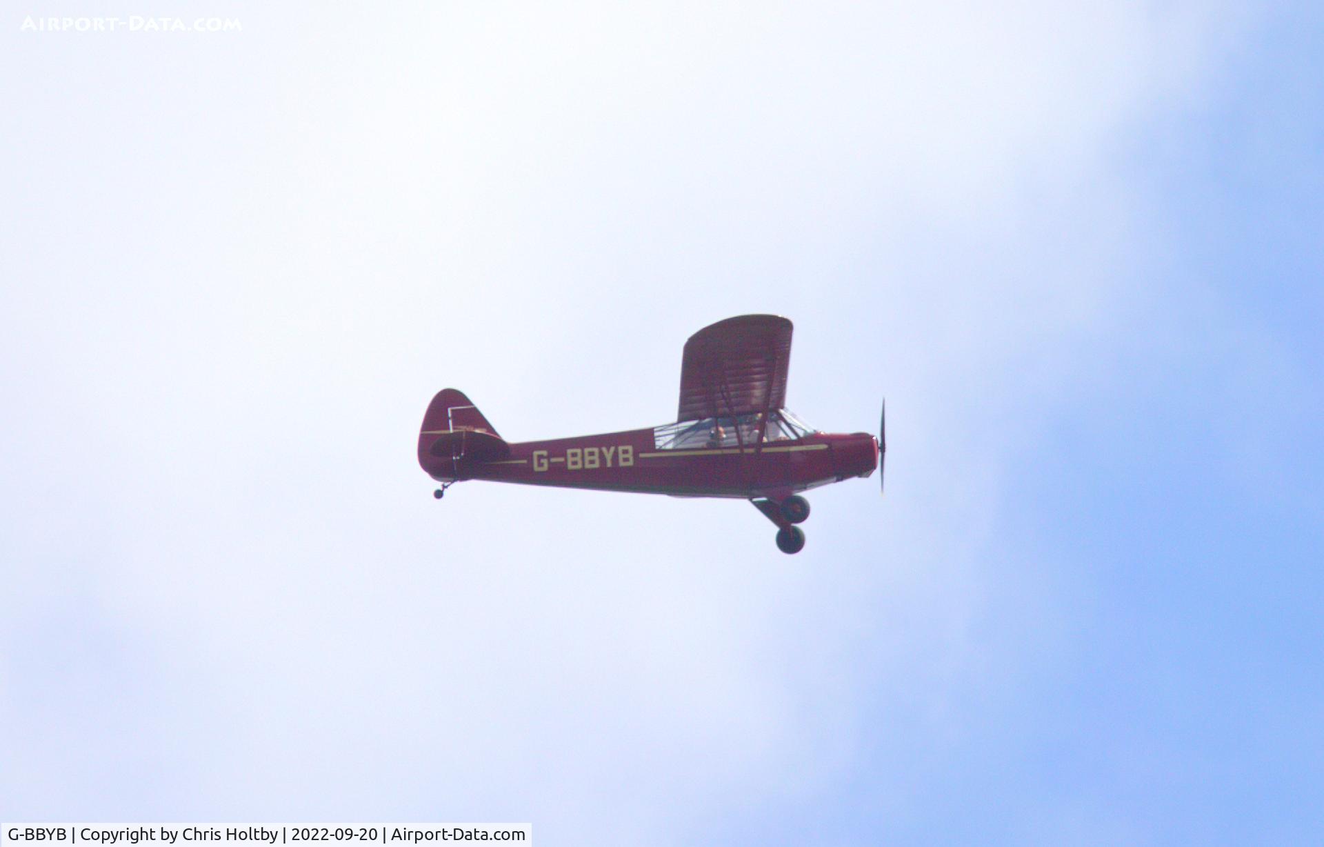 G-BBYB, 1952 Piper L-18C C/N 18-1627, Over High Salvington, Worthing, Sussex from Shoreham Airport (EGKA).
