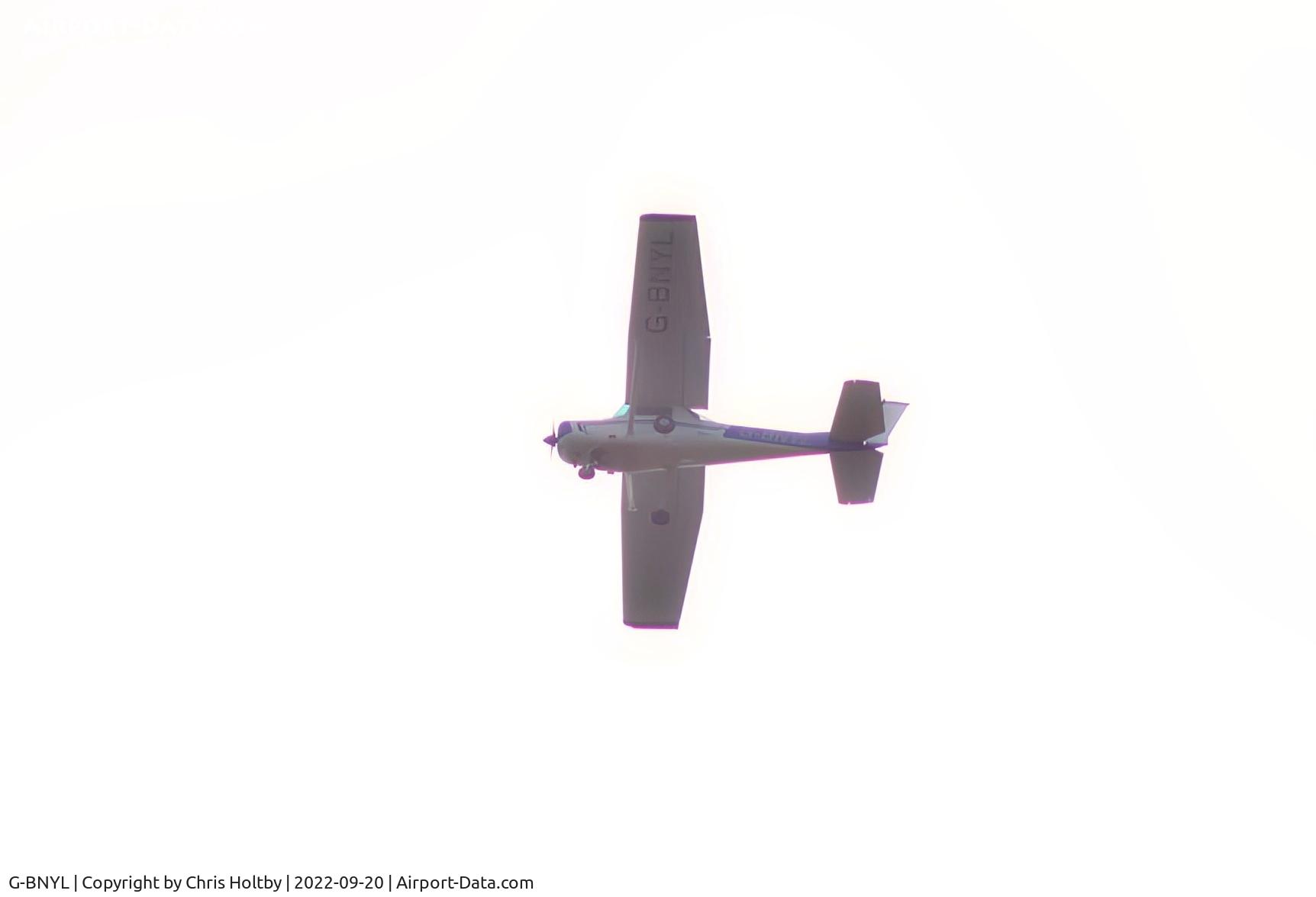 G-BNYL, 1977 Cessna 152 C/N 152-80671, Over Worthing, Sussex in change of livery