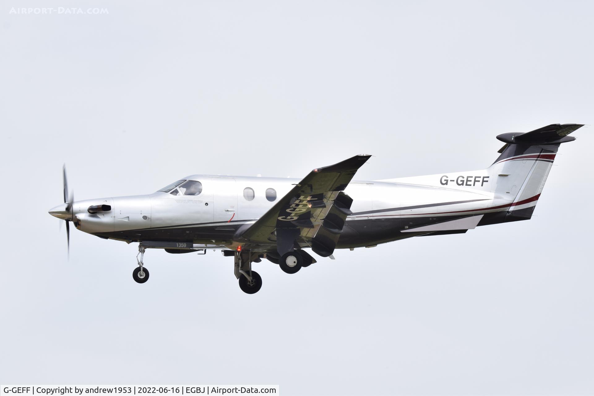 G-GEFF, 2012 Pilatus PC-12/47E C/N 1359, G-GEFF at Gloucestershire Airport.