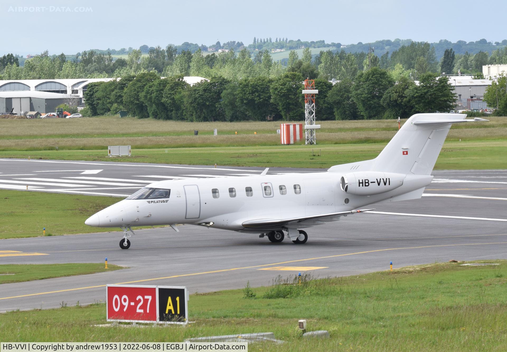 HB-VVI, 2022 Pilatus PC-24 C/N 262, HB-VVI at Gloucestershire Airport.