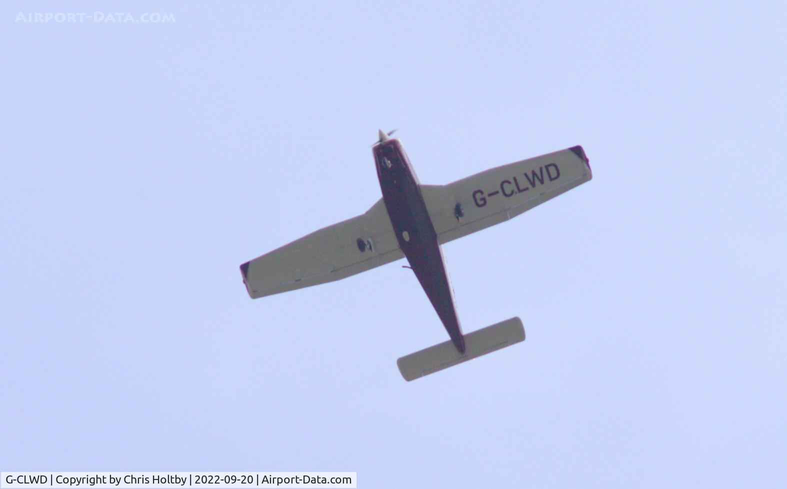 G-CLWD, 1983 Piper PA-28-161 Cherokee Warrior II C/N 28-8316015, Ex-G-OONY over Worthing, Sussex from Shoreham Airport.