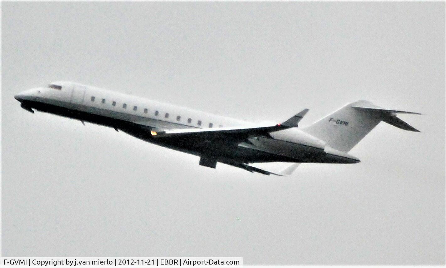 F-GVMI, 2011 Bombardier BD-700-1A10 Global Express C/N 9456, Airborne EBBR 25R 2012