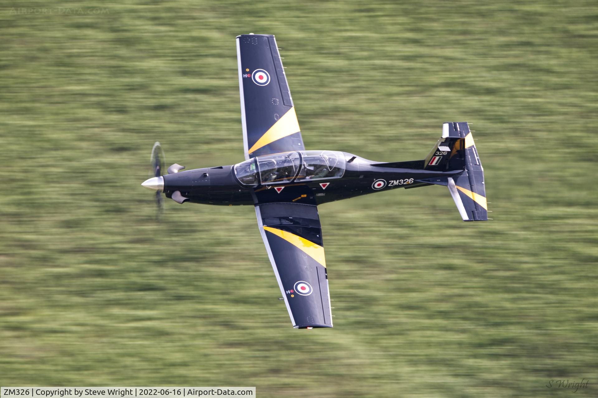 ZM326, 2018 Beechcraft T-6C Texan T.1 C/N PM-116, Bwlch Oerdrws, Mach Loop. Wales UK