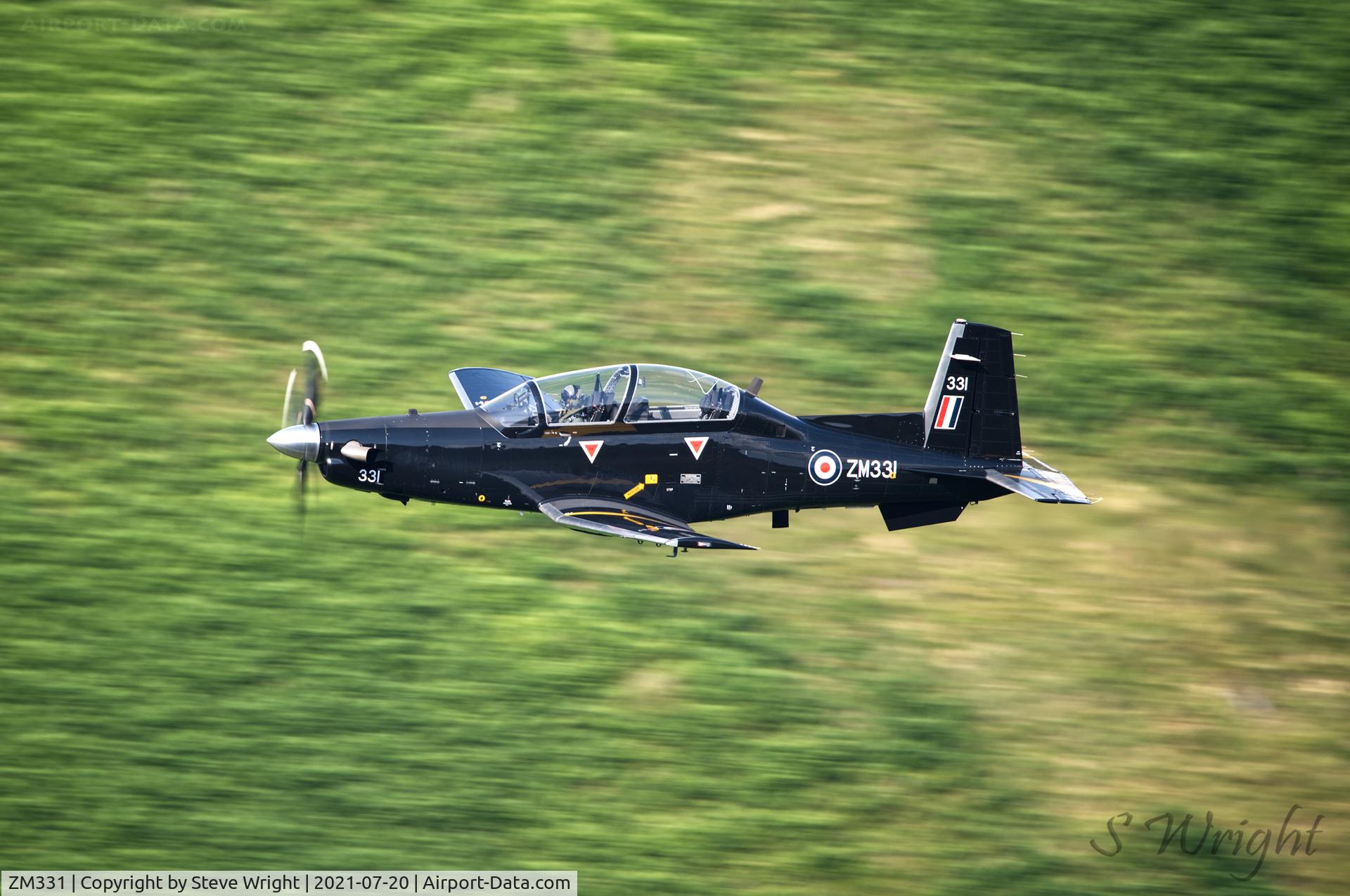 ZM331, 2018 Beechcraft T-6C Texan T.1 C/N PM-129, Bwlch Oerdrws, Mach Loop. Wales UK