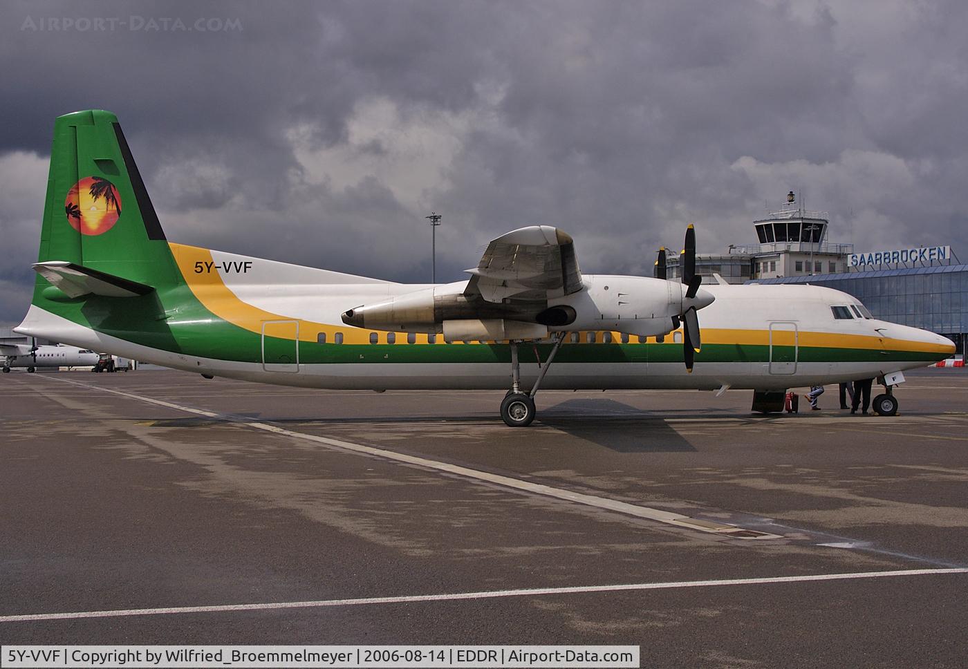 5Y-VVF, 1988 Fokker 50 C/N 20136, Came in for maintenance at Contact Air Technik.