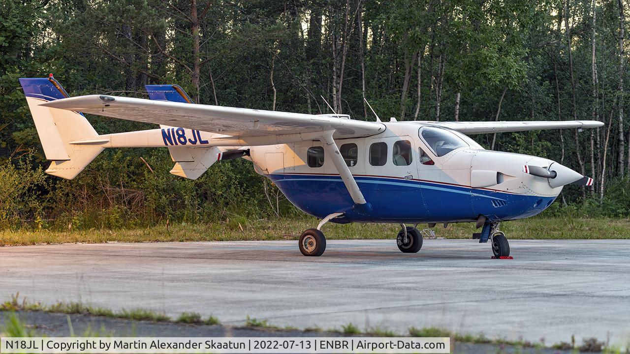 N18JL, 1974 Cessna T337G Turbo Super Skymaster C/N P337-0165, Parked.