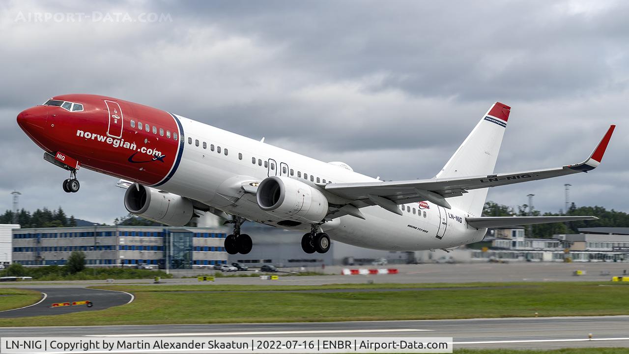 LN-NIG, 2014 Boeing 737-8JP C/N 43878, Takeoff rwy. 35.
