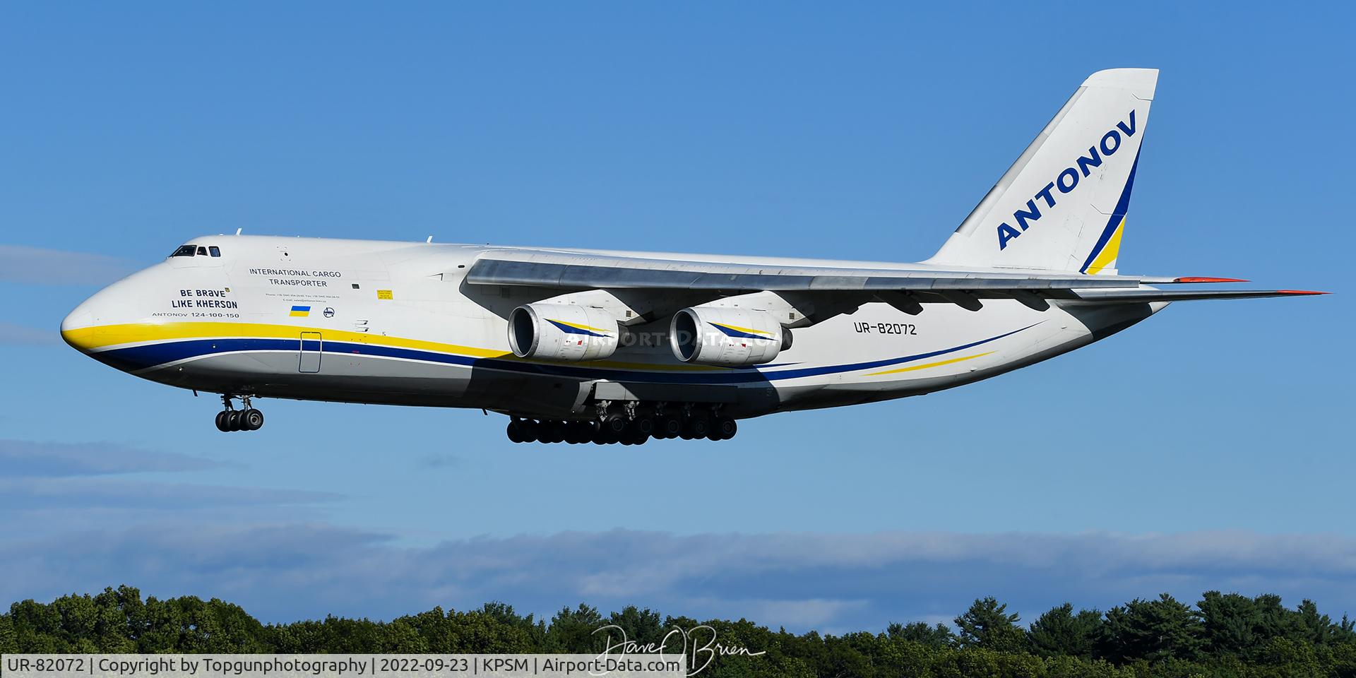 UR-82072, 1993 Antonov An-124-100 Ruslan C/N 9773053359136, ADB3374 arriving at Pease