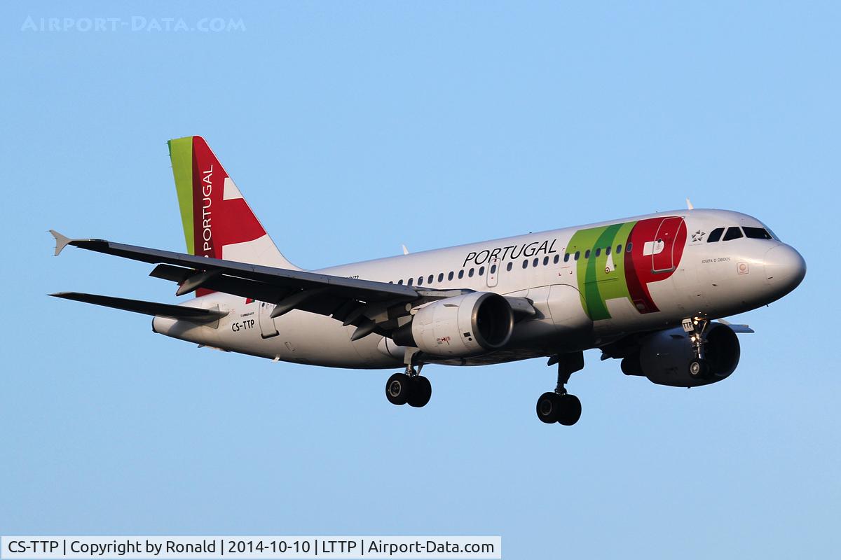CS-TTP, 2000 Airbus A319-111 C/N 1165, at lis