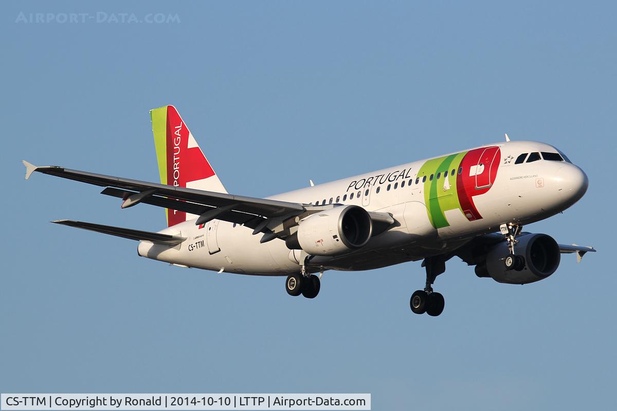 CS-TTM, 1999 Airbus A319-111 C/N 1106, at lis