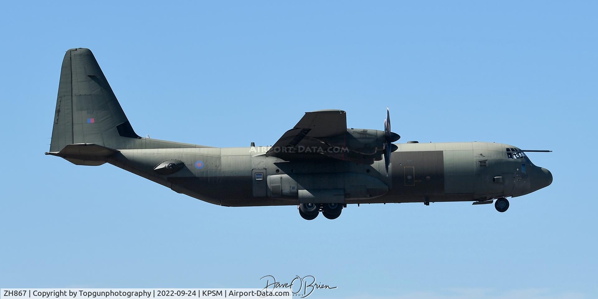 ZH867, 1997 Lockheed Martin C-130J-30 Hercules C.4 C/N 382-5416, ASCOT5172 inbound to clear customs