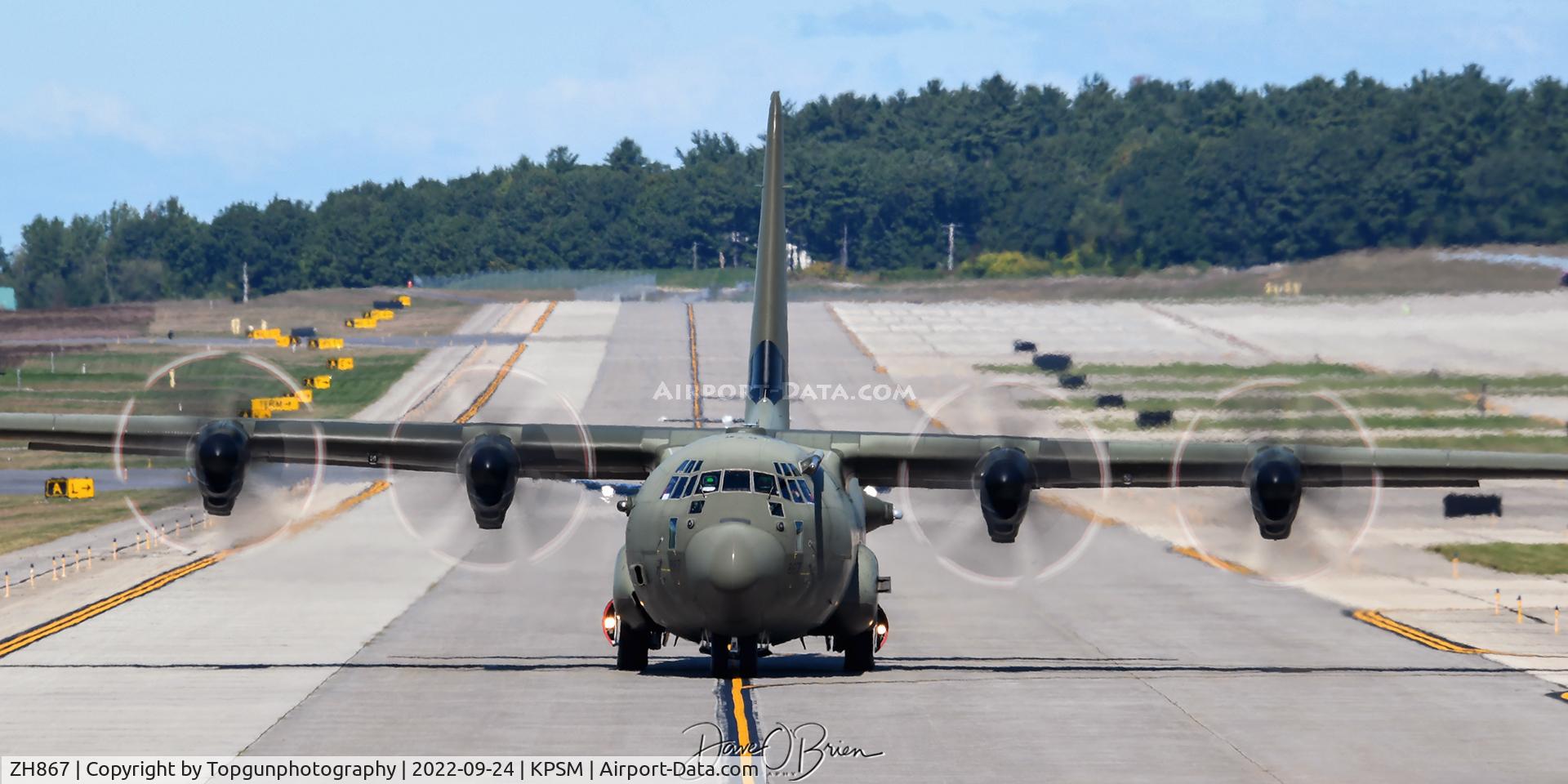 ZH867, 1997 Lockheed Martin C-130J-30 Hercules C.4 C/N 382-5416, After clearing customs, on its way to KFFO