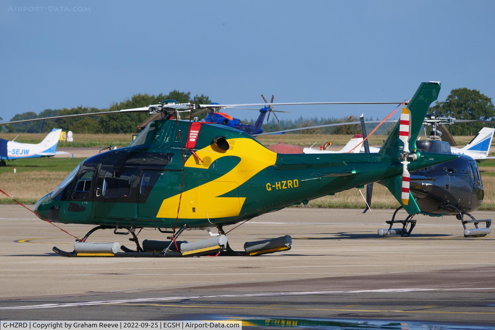 G-HZRD, 2020 AgustaWestland AW-119 MKII Koala Koala C/N 14961, Departing from Norwich.