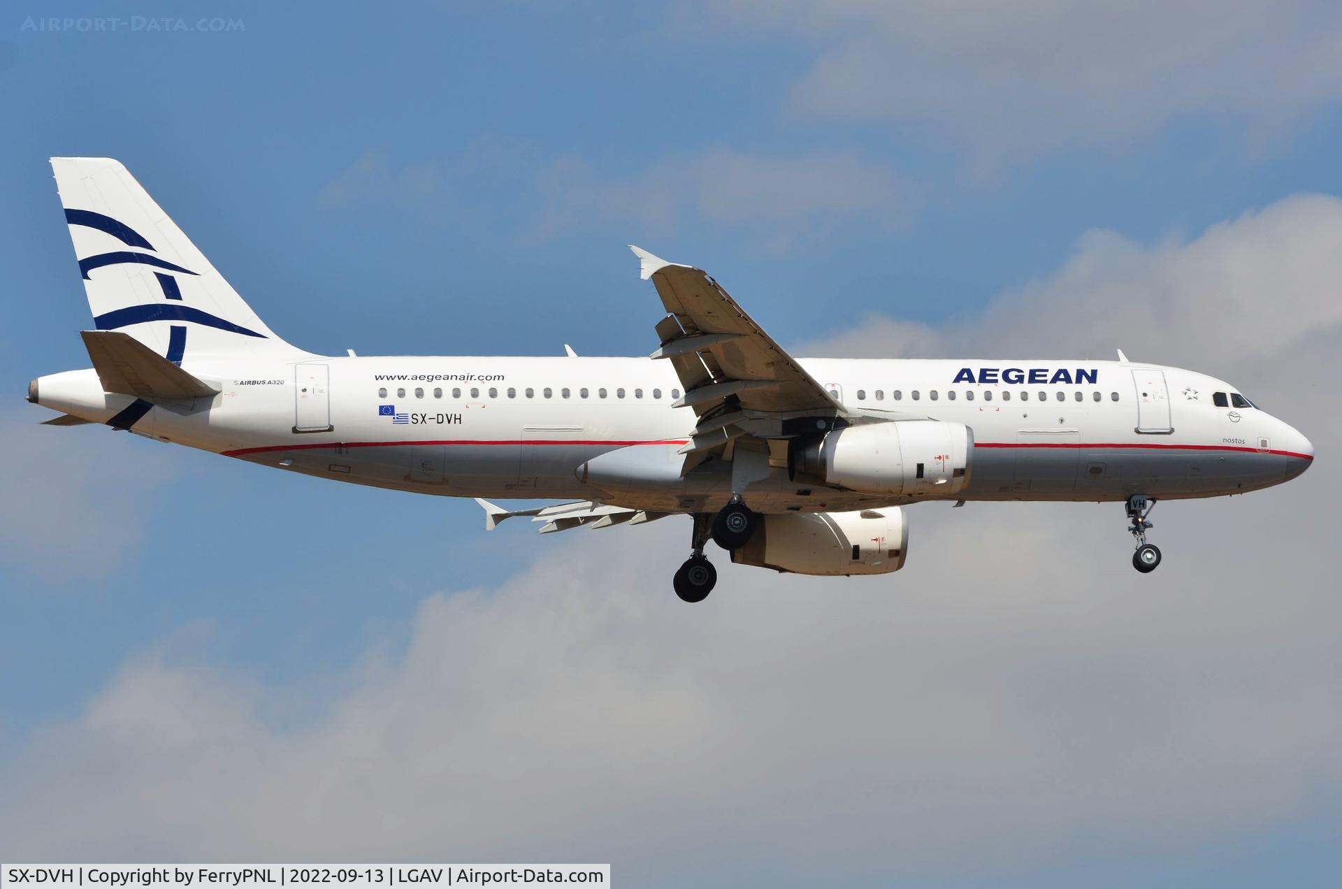 SX-DVH, 2007 Airbus A320-232 C/N 3066, Aegean A320 back at base