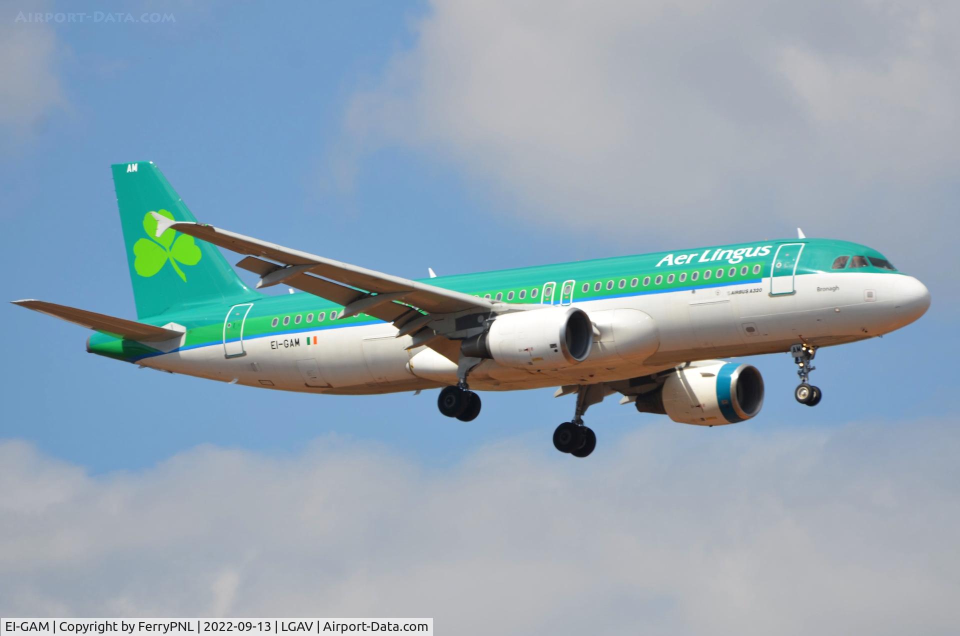 EI-GAM, 2009 Airbus A320-214 C/N 3823, Aer Lingus A320 landing
