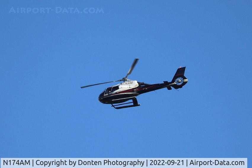 N174AM, 2005 Eurocopter EC-130B-4 (AS-350B-4) C/N 4007, Helicopter 174AM overflies Southwest Florida International Airport at 900 feet on a flight from Fort Lauderdale-Hollywood International Airport to Page Field