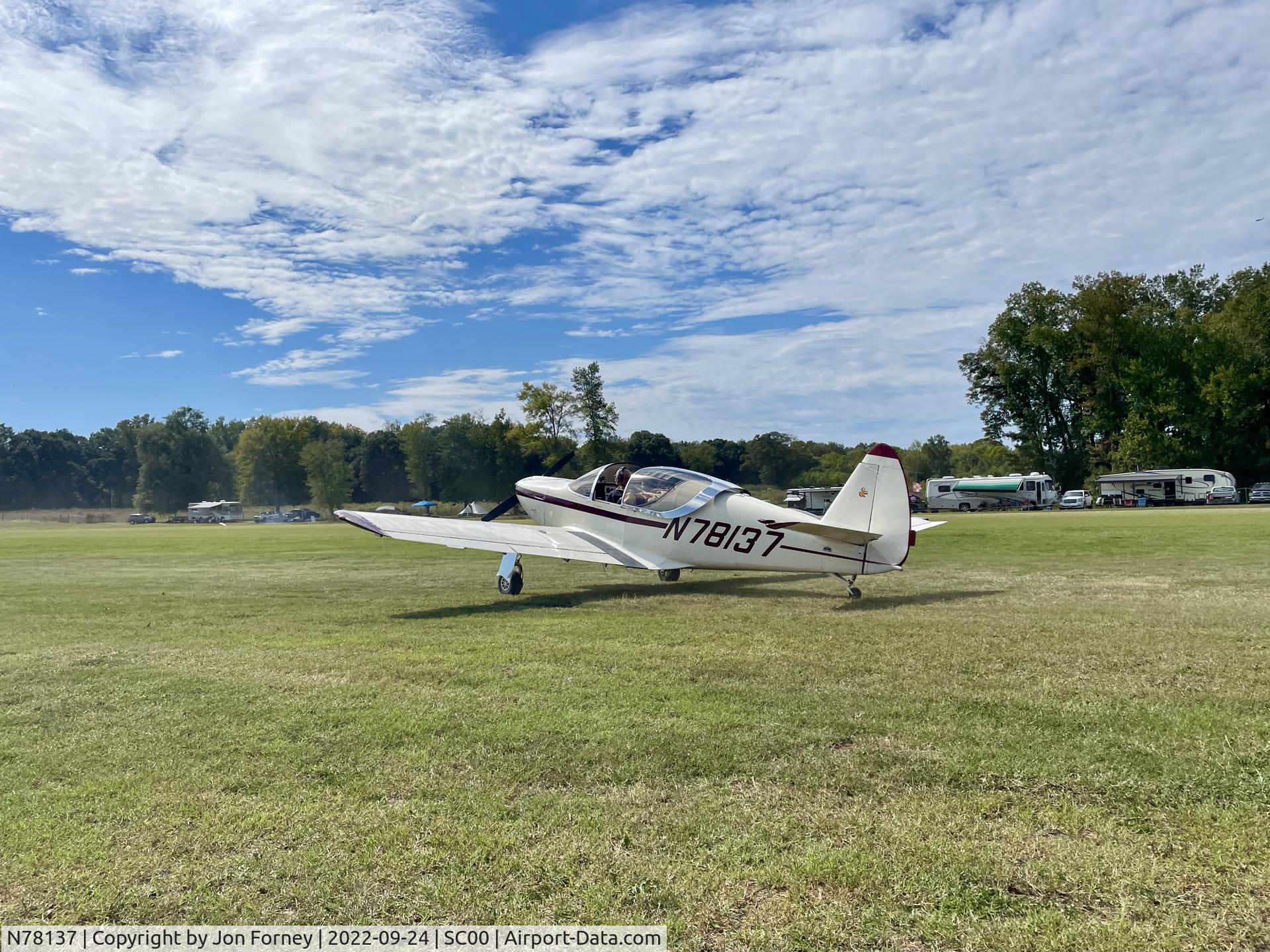 N78137, 1946 Globe GC-1B Swift C/N 2137, Triple Tree Fly-In 2022