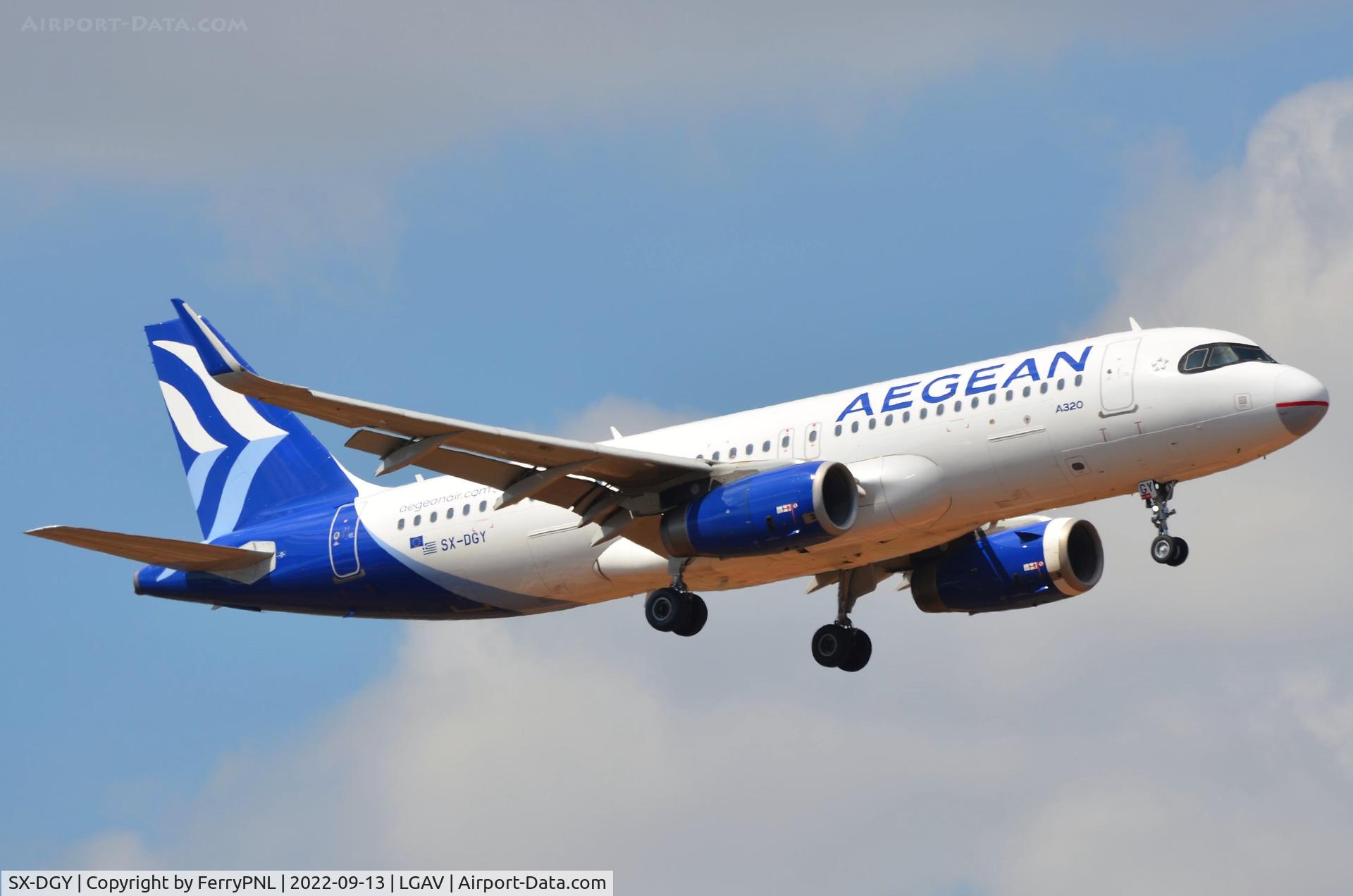 SX-DGY, 2015 Airbus A320-232 C/N 6611, Aegean A320 landing