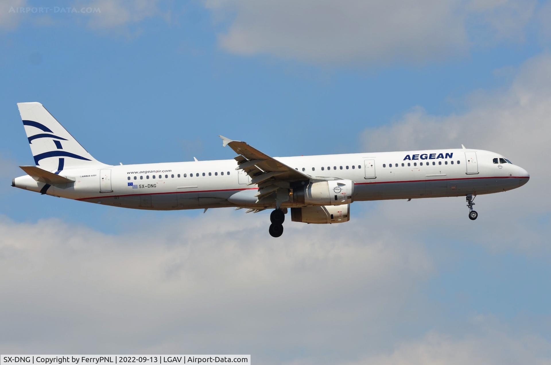 SX-DNG, 2005 Airbus A321-231 C/N 2610, Aegean A321 on short final