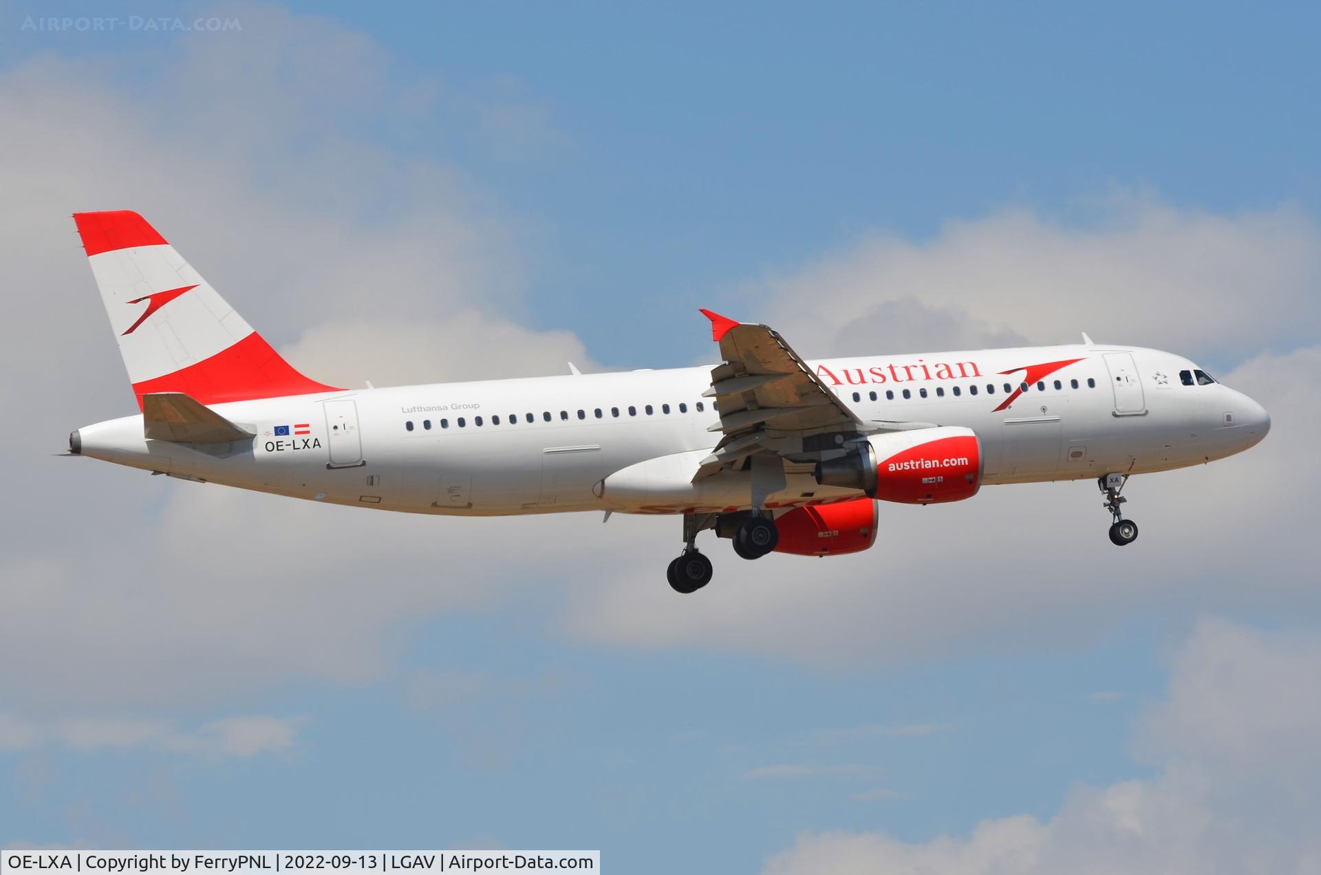 OE-LXA, 2007 Airbus A320-216 C/N 3295, Austrian A320 arriving from VIE