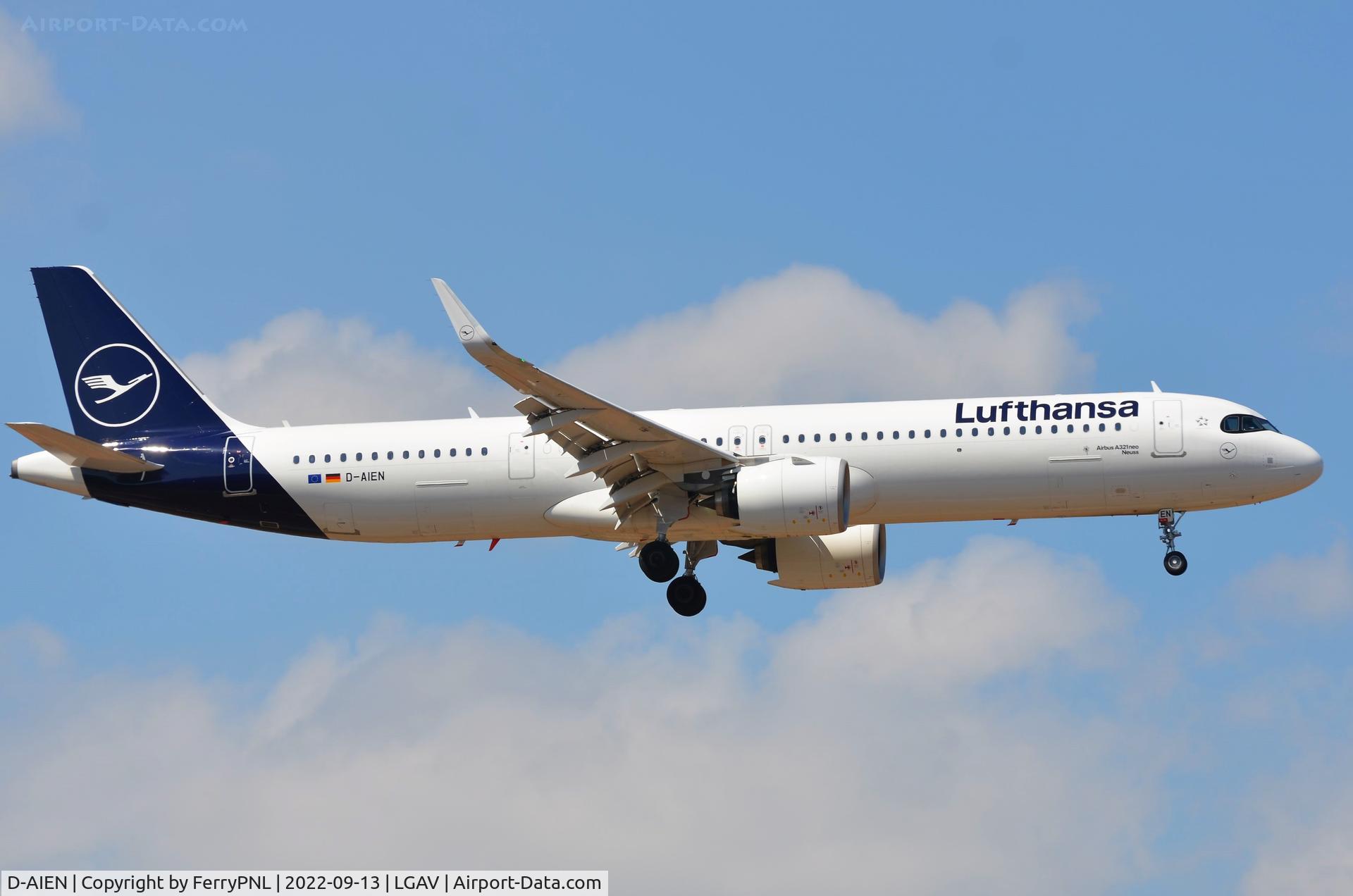 D-AIEN, 2022 Airbus A321-271NX C/N 10859, Lufthansa A321N delivered earlier this year