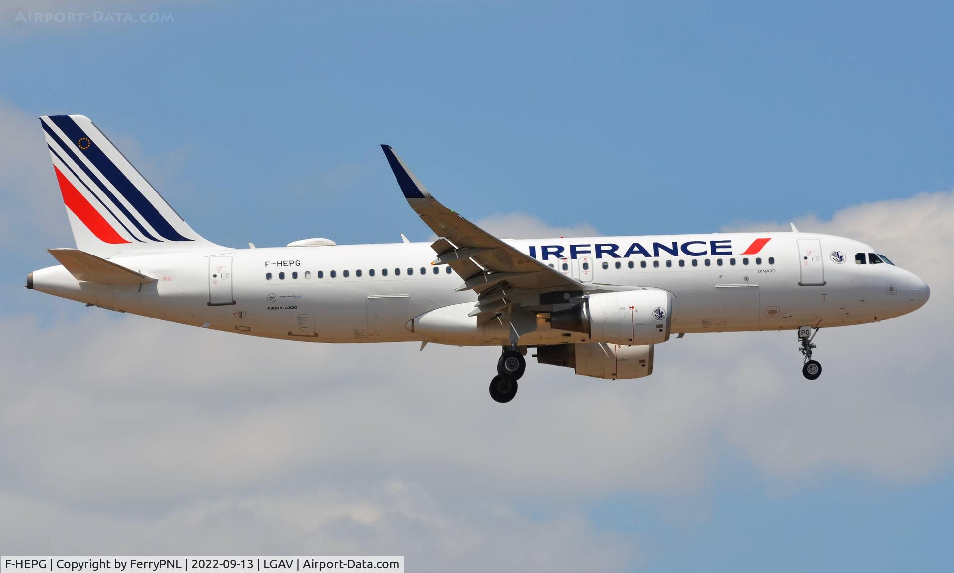 F-HEPG, 2013 Airbus A320-214 C/N 5802, Arrival of Air France A320
