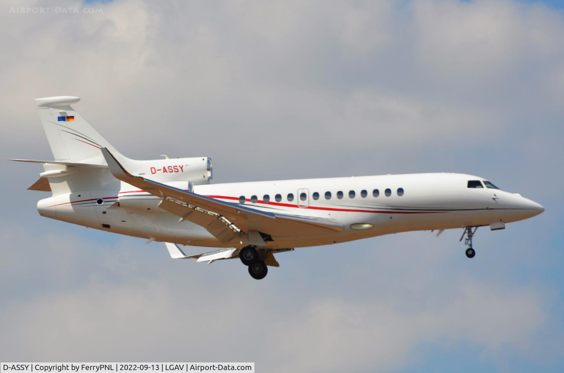 D-ASSY, 2013 Dassault Falcon 7X C/N 200, DA7X of Wuerth. one of 4 of their aircraft that landed within a hour in ATH today