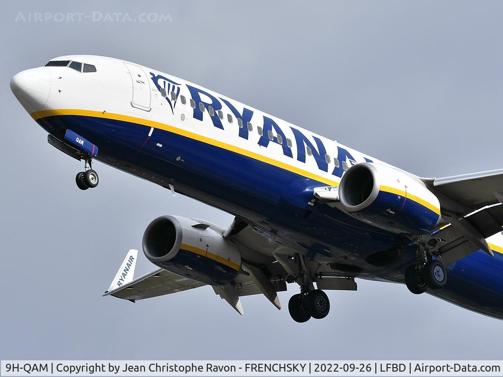 9H-QAM, 2017 Boeing 737-800 C/N 44794, FR5098 / RYR5098 from Faro FAO landing runway 23