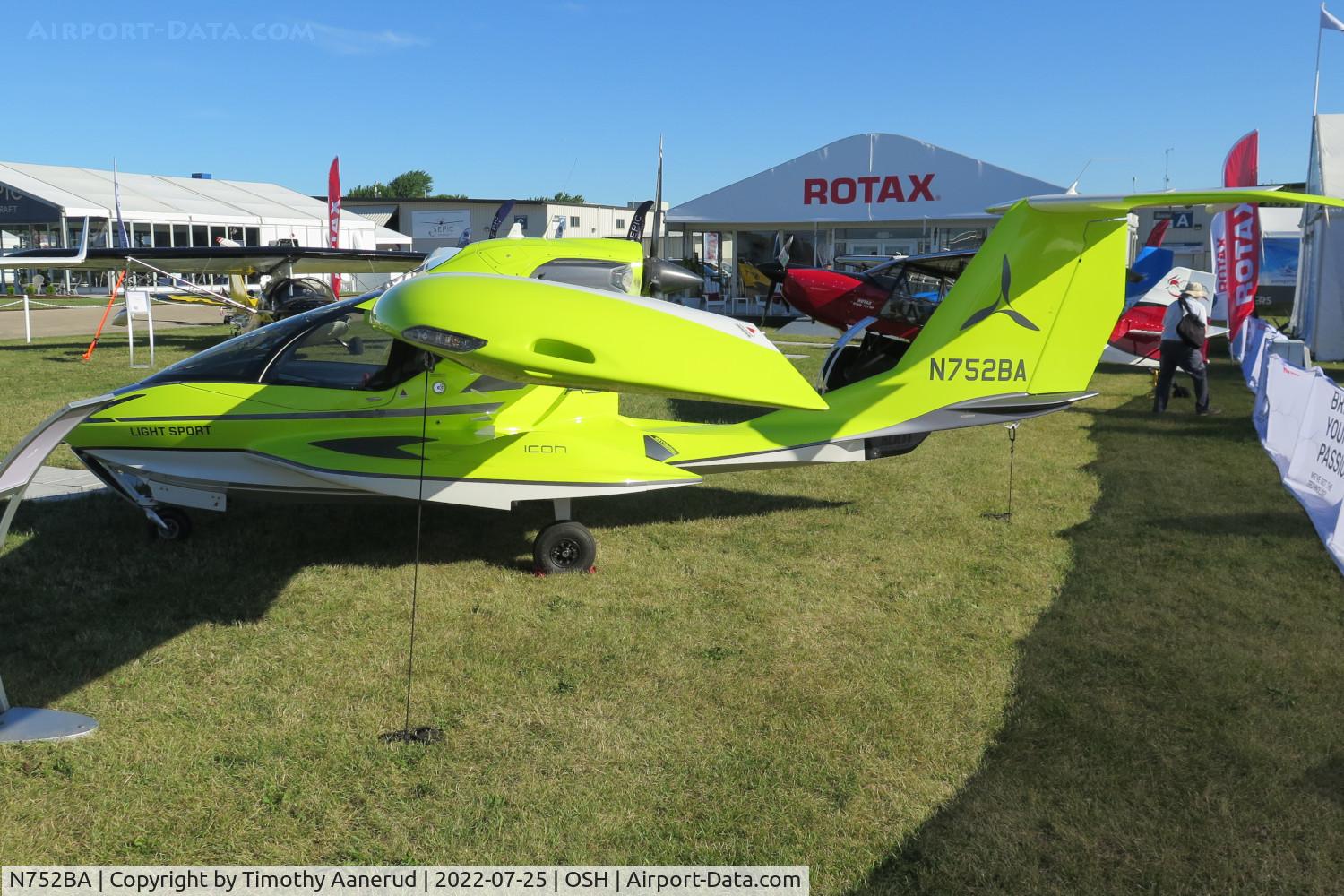N752BA, 2016 ICON Aircraft A5 C/N 00012, 2016 ICON Aircraft A5, c/n: 00012, AirVenture 2022