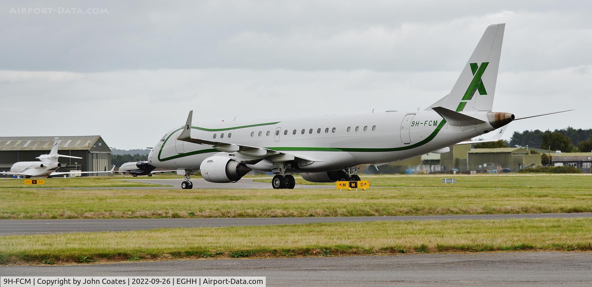 9H-FCM, 2014 Embraer ERJ-190-100ECJ Lineage 1000 C/N 19000641, Taxiing on arrival