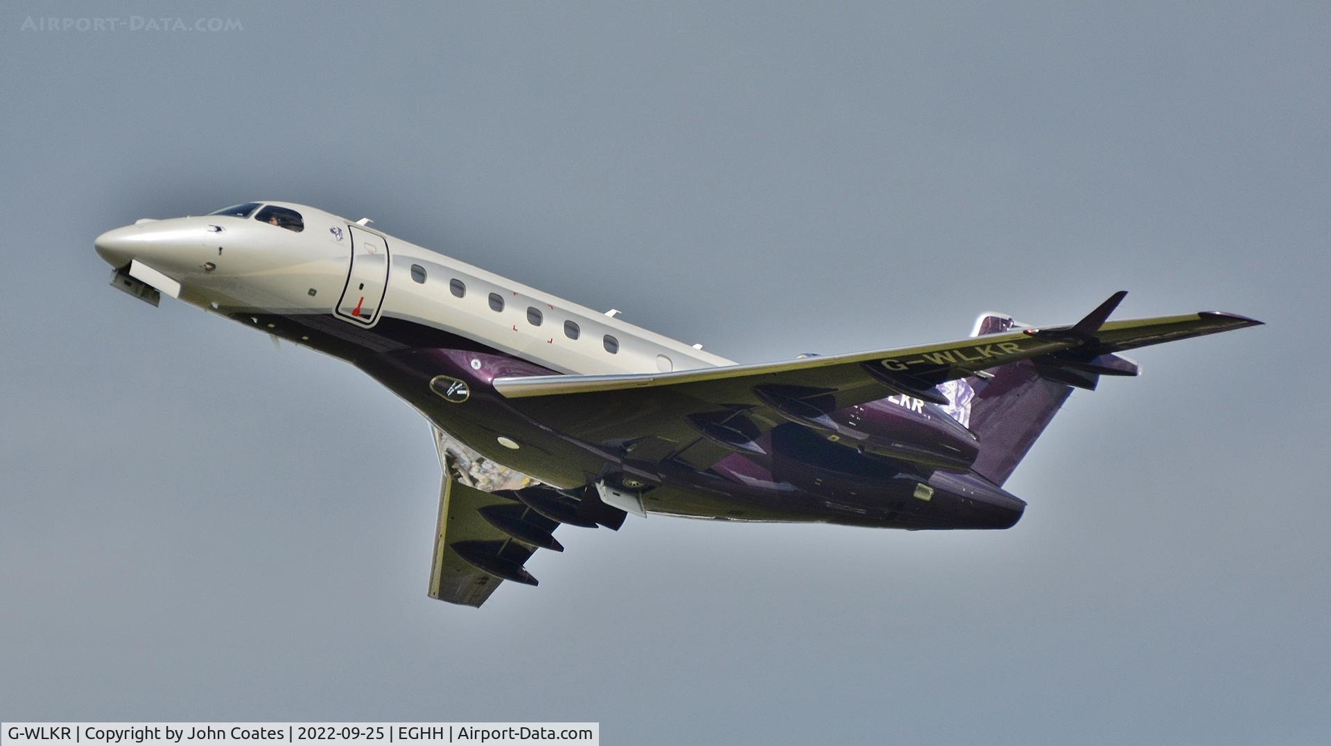G-WLKR, 2018 Embraer EMB-550 Legacy 500 C/N 55000091, Departing off 26