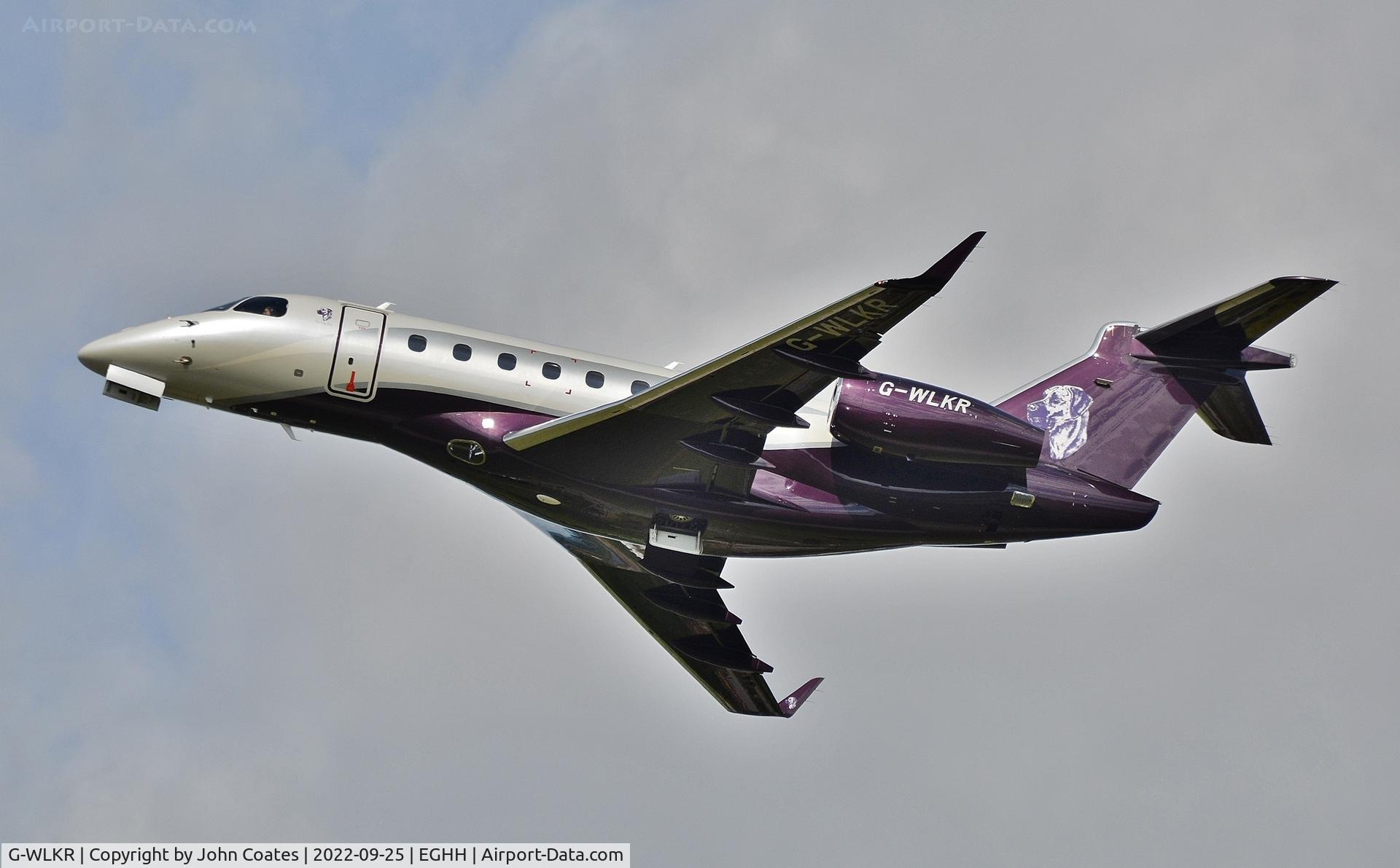 G-WLKR, 2018 Embraer EMB-550 Legacy 500 C/N 55000091, Departing off 26