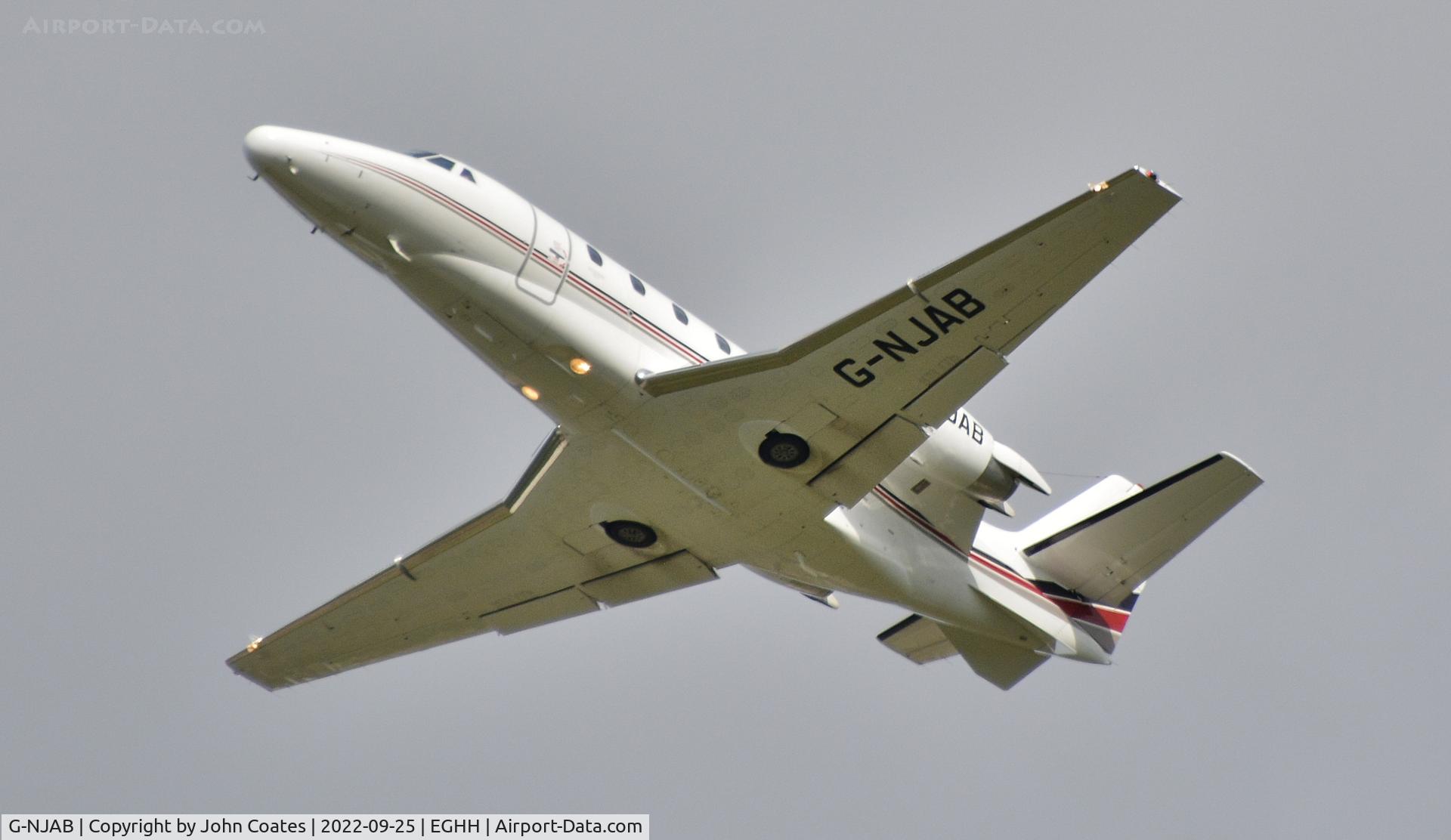 G-NJAB, 2008 Cessna 560XL Citation XLS C/N 560-5789, Departing off 26