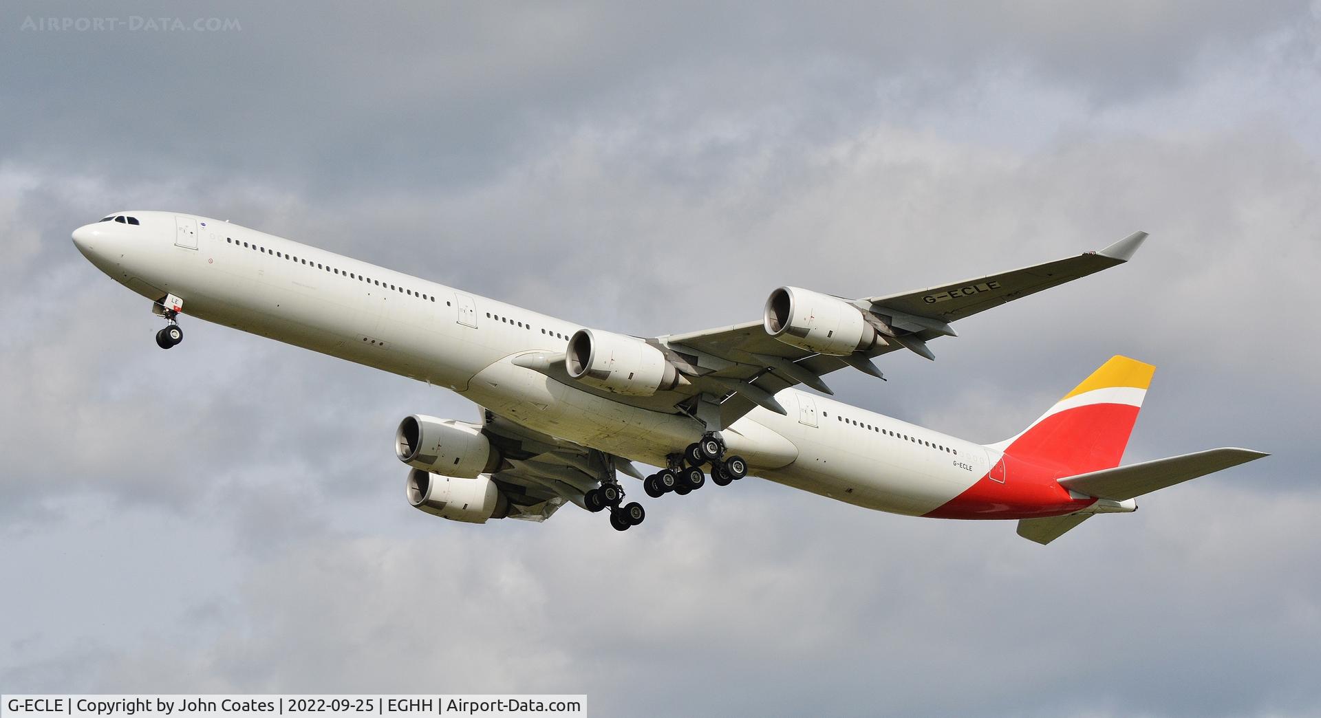 G-ECLE, 2004 Airbus A340-642 C/N 604, Departing off 26