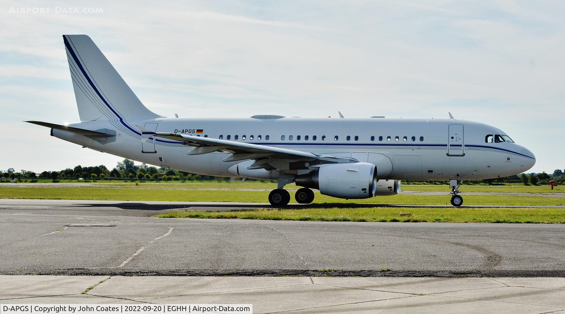 D-APGS, 2007 Airbus ACJ319 (A319-115/CJ) C/N 3046, Taxiing to depart