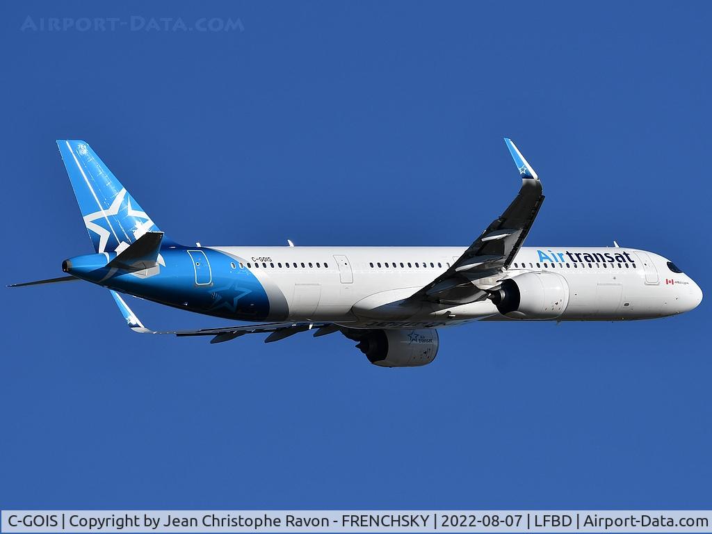 C-GOIS, 2021 Airbus A321-271NX C/N 10282, Air Transat TS515 take off runway 05 to Montréal YUL