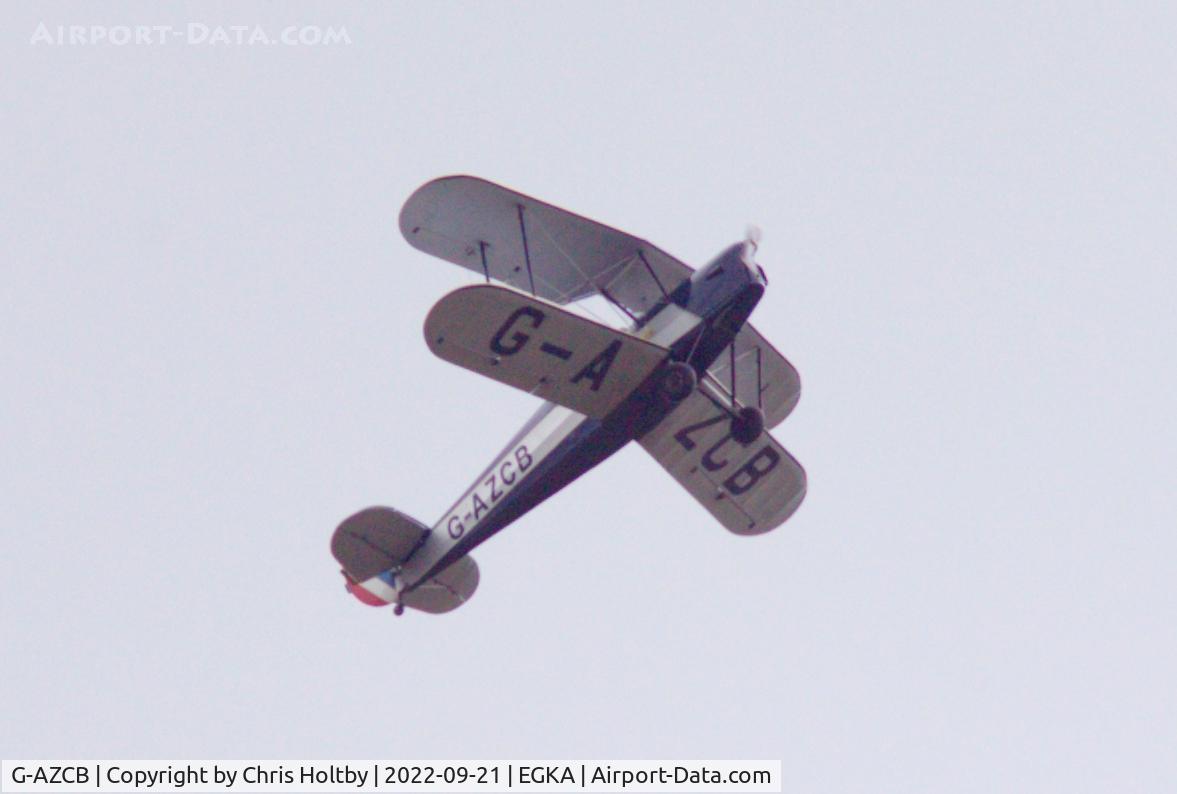 G-AZCB, 1946 Stampe-Vertongen SV-4C(G) C/N 140, 1946 Stampe-Vertongen just taken off from Shoreham Airport, Sussex.