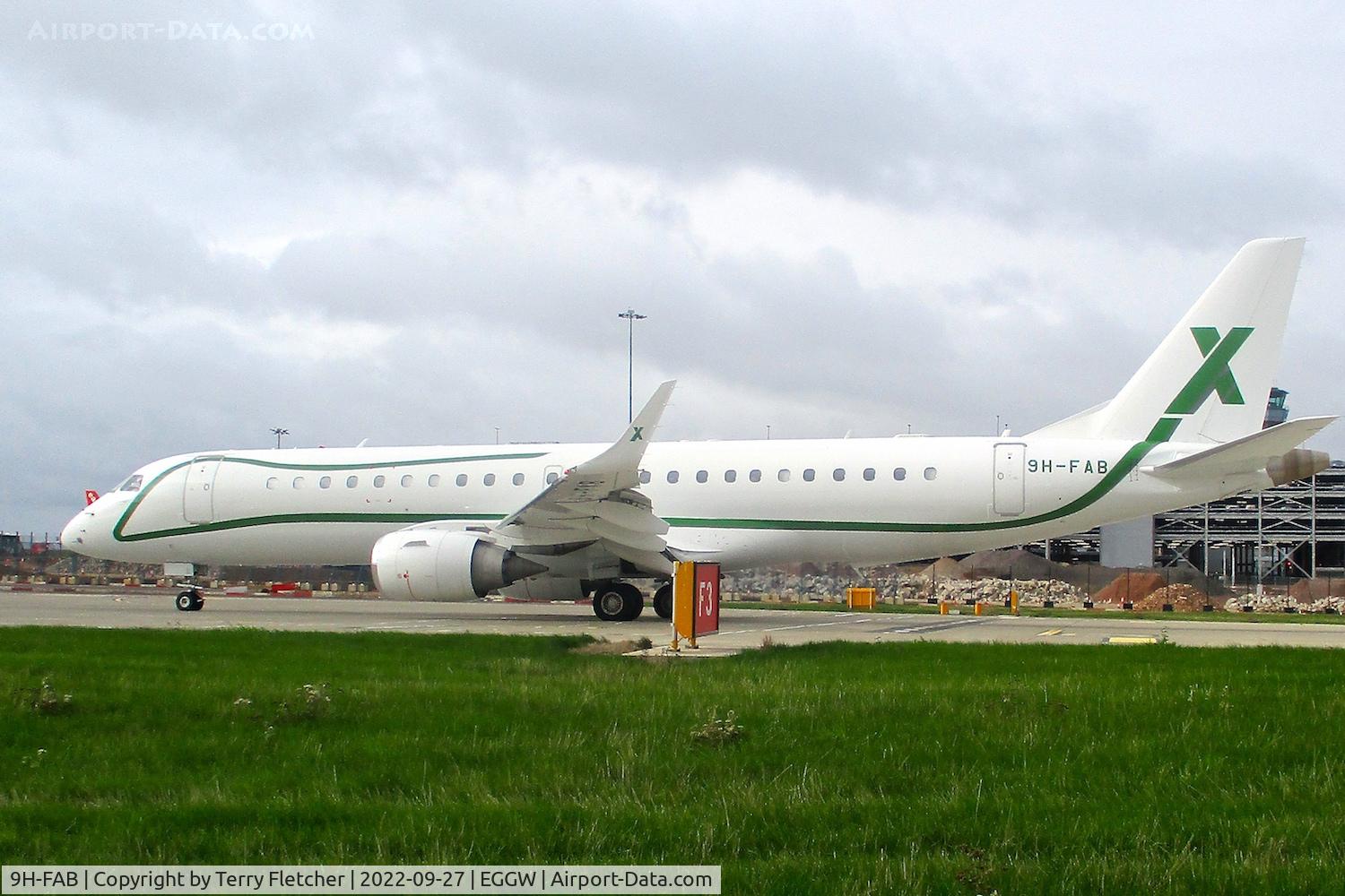 9H-FAB, 2014 Embraer ERJ-190-100ECJ Lineage 1000 C/N 19000534, At Luton